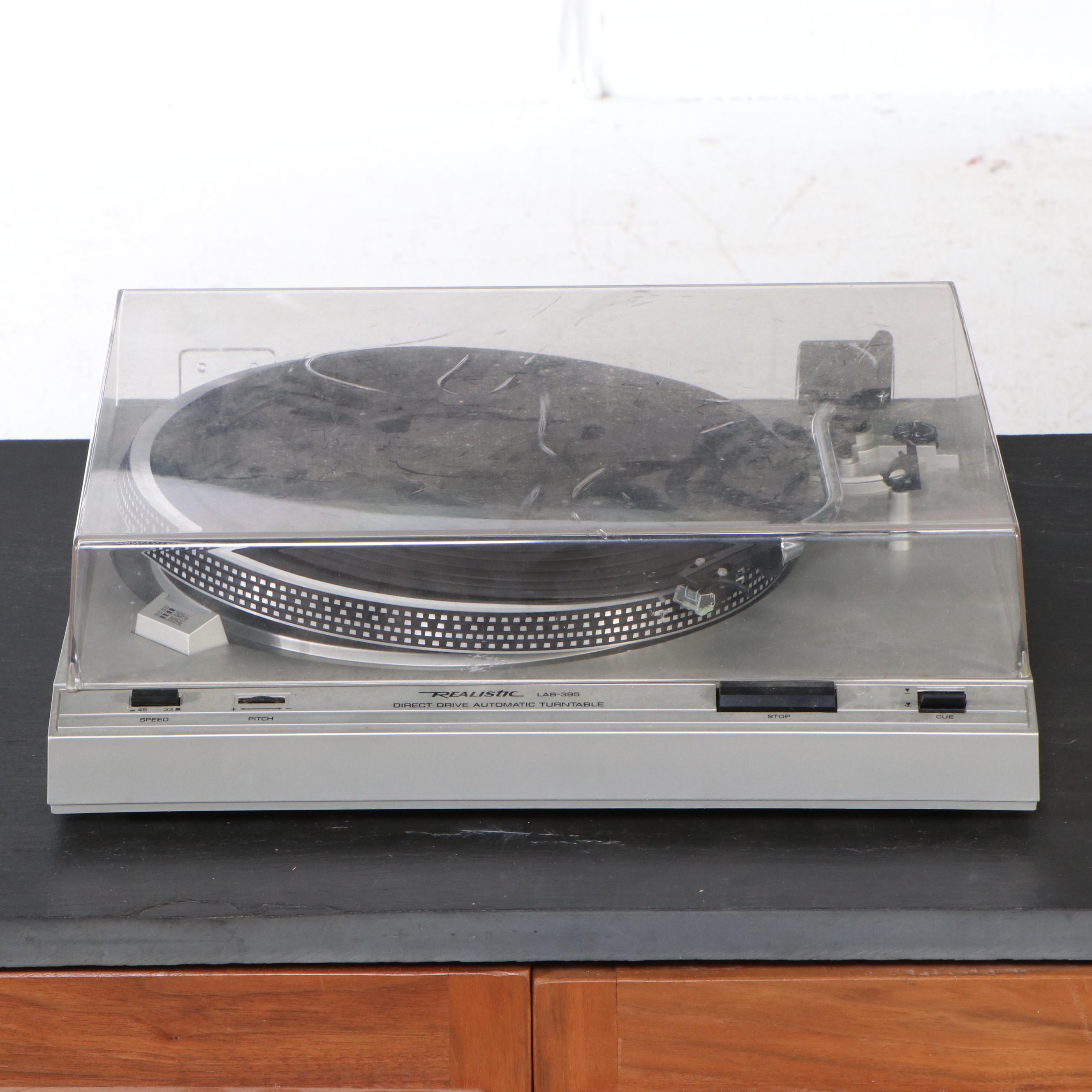 Mid Century Modern Douglas Fir Slate Top Record Cabinet and Storage Cabinet