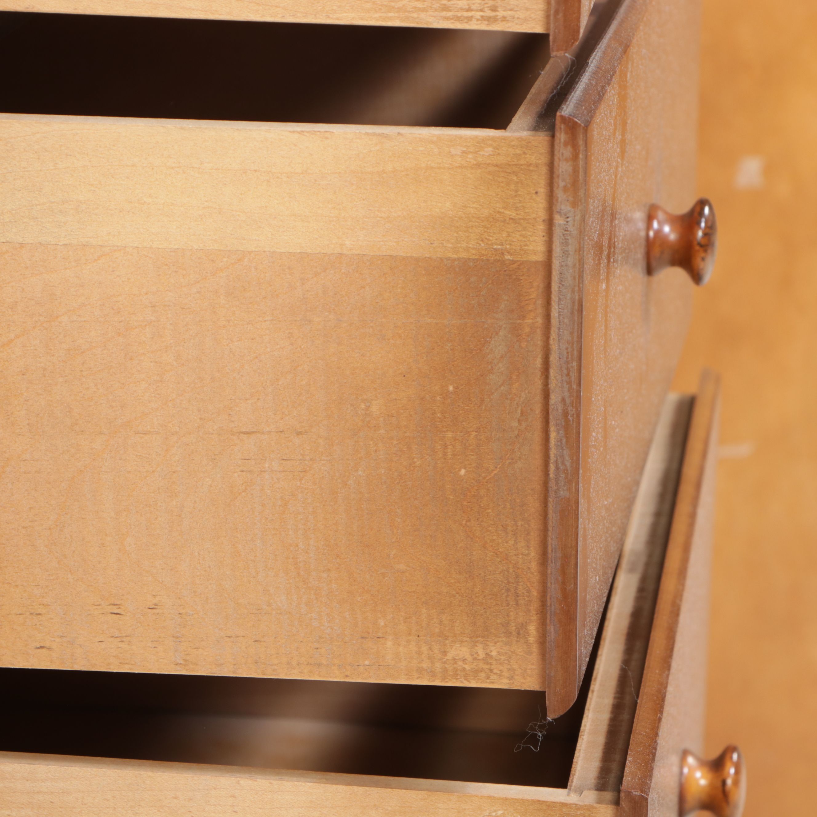 Children's Maple Wardrobe with Applied Floral Decoration