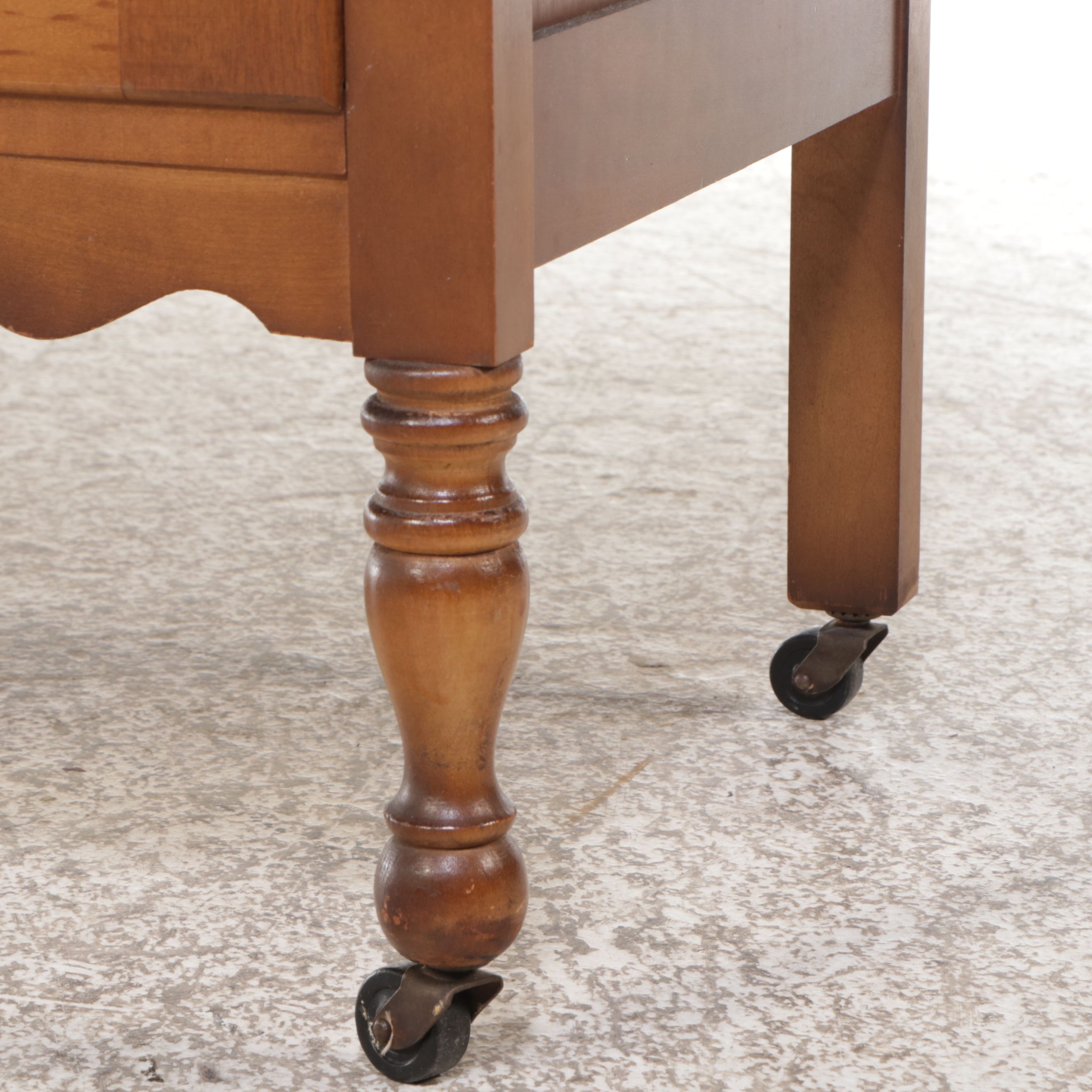 Children's Maple Wardrobe with Applied Floral Decoration