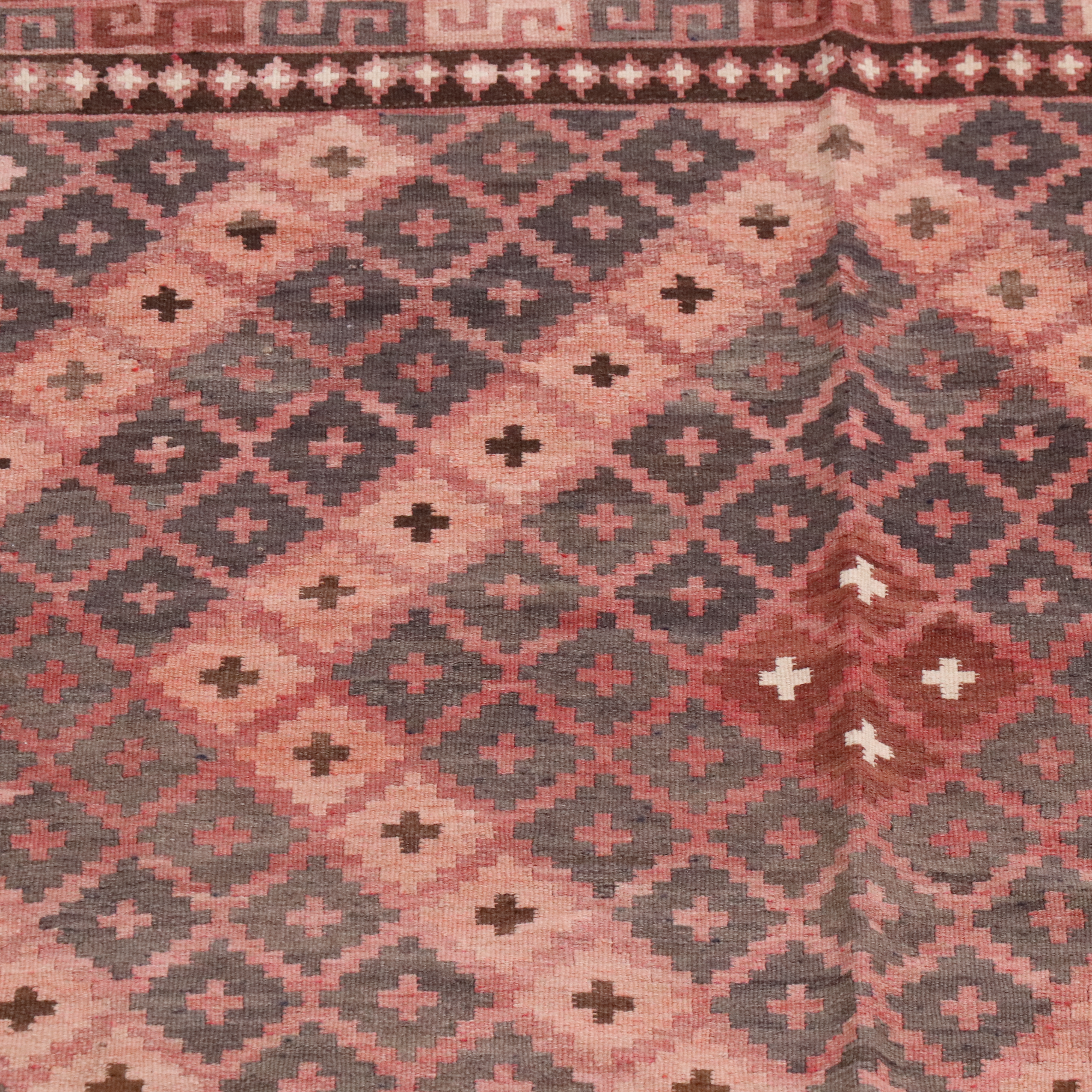 8'2 x 14'1 Handwoven Turkish Kilim Room-Sized Rug