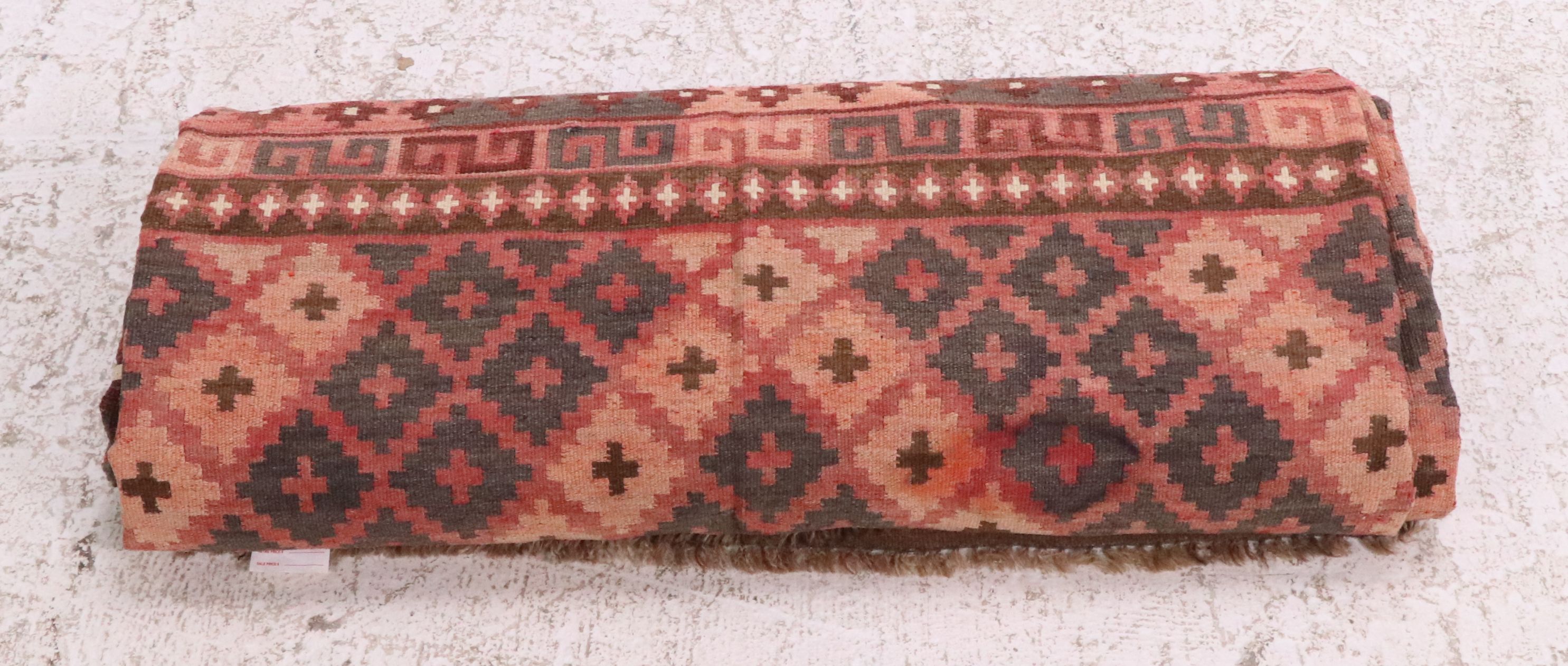 8'2 x 14'1 Handwoven Turkish Kilim Room-Sized Rug