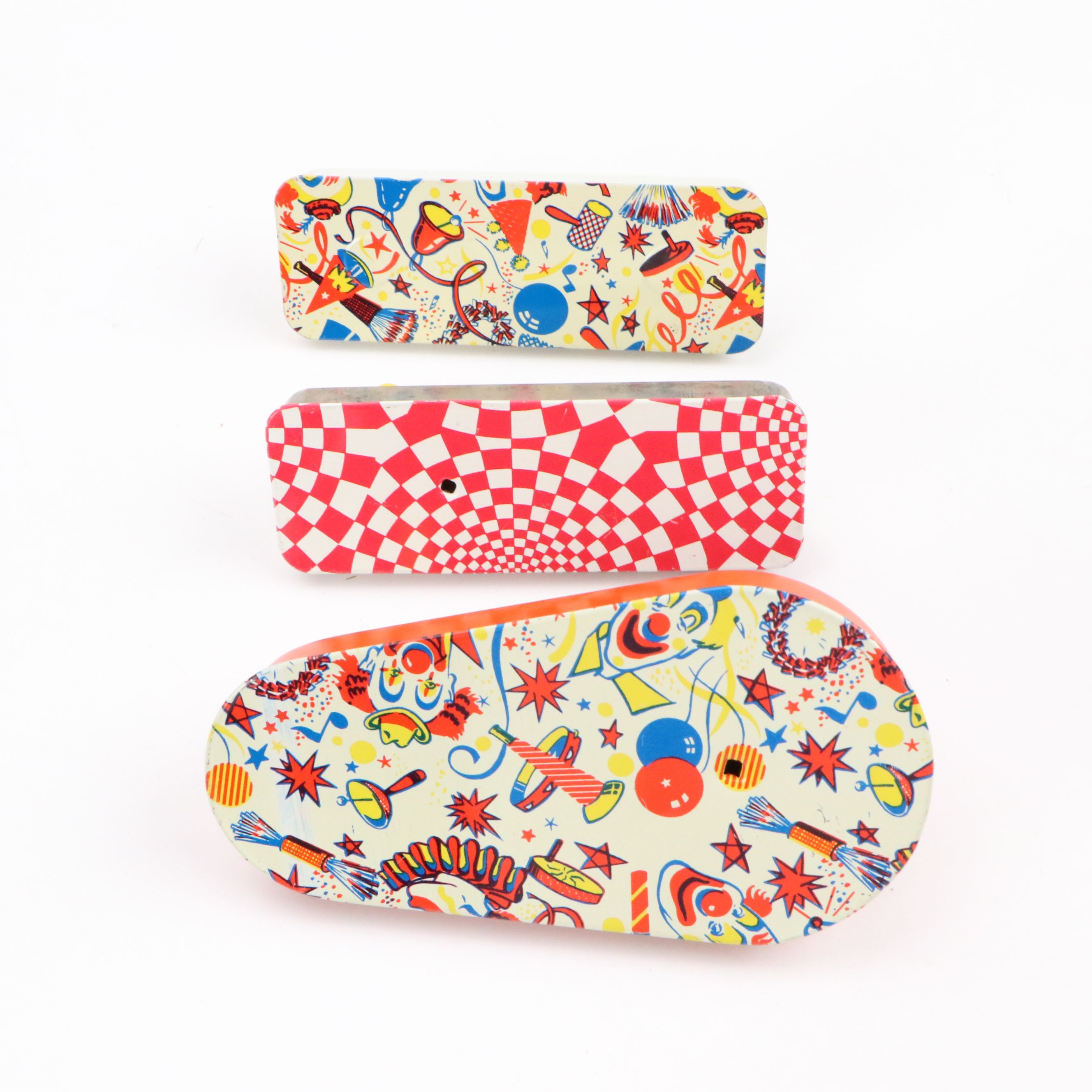 Raggedy Ann and Andy, Gorham 'July' Doll of the Month and Tin Noise Makers