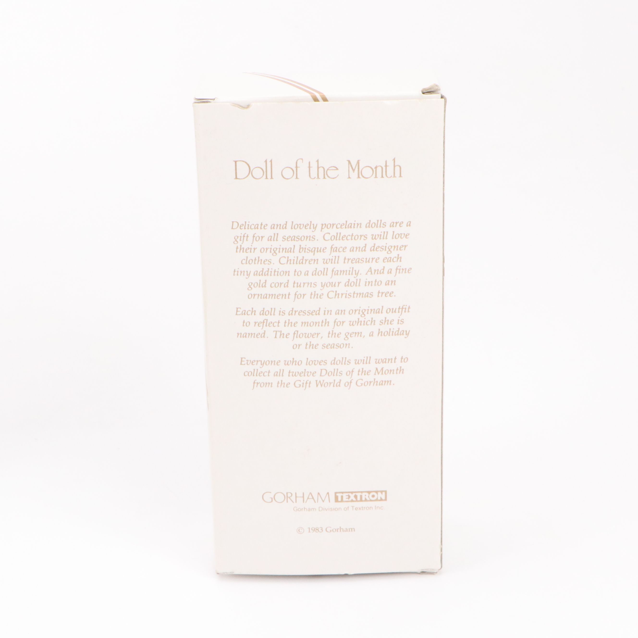 Raggedy Ann and Andy, Gorham 'July' Doll of the Month and Tin Noise Makers