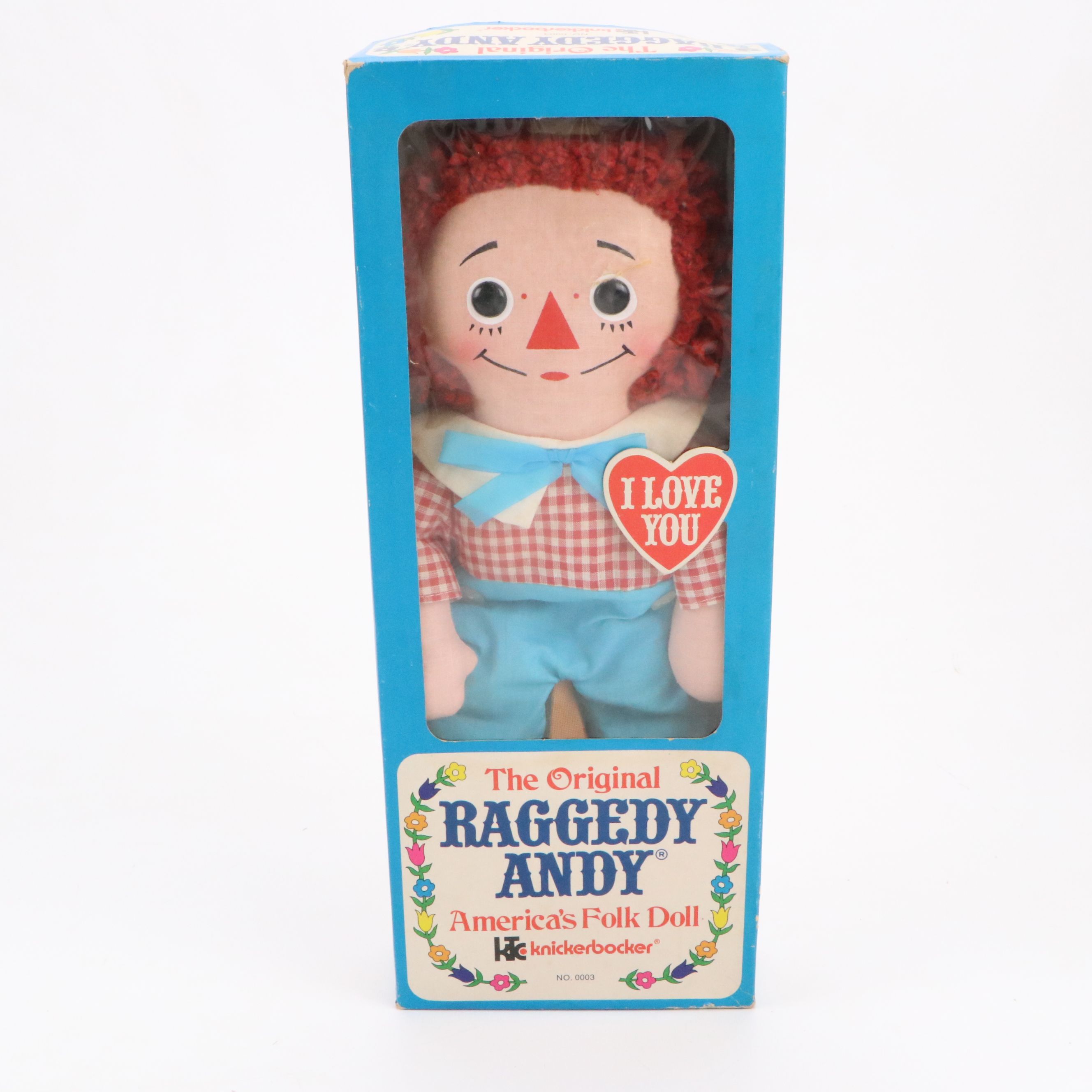 Raggedy Ann and Andy, Gorham 'July' Doll of the Month and Tin Noise Makers