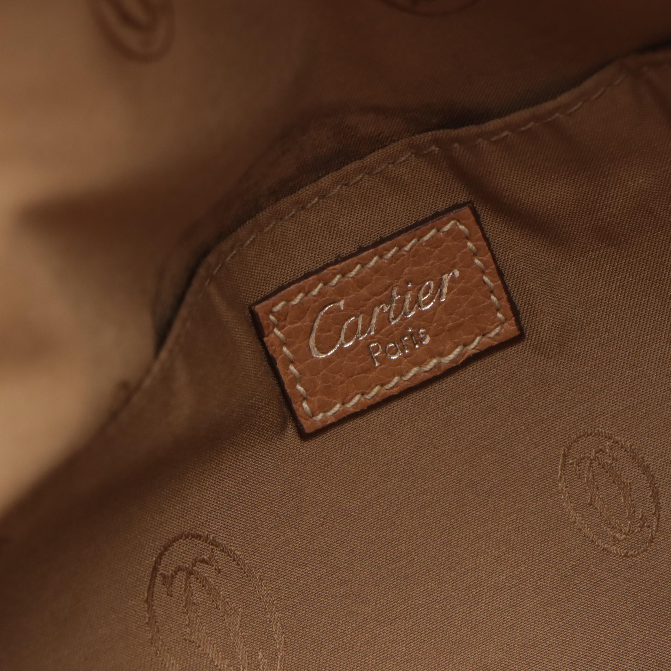 Cartier Marcello de Cartier Handbag in Camel Brown Grained Leather