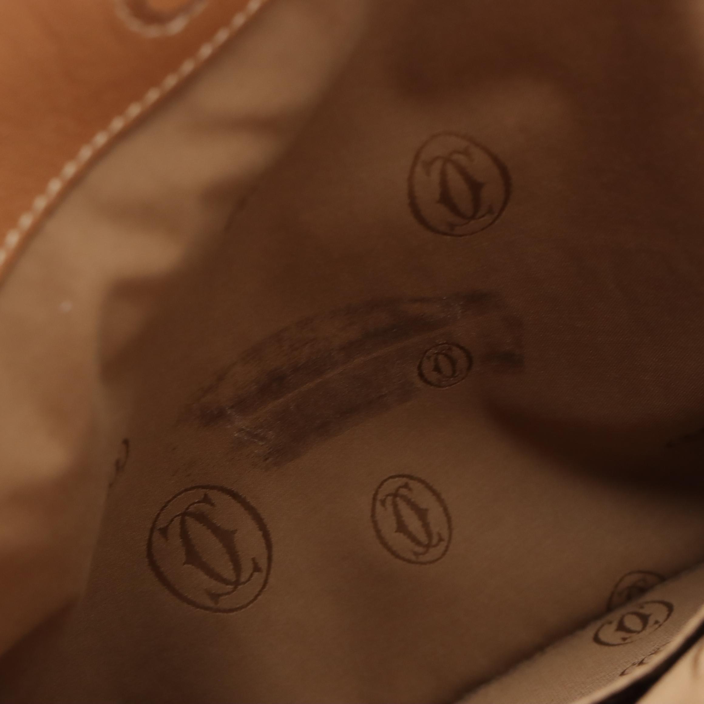 Cartier Marcello de Cartier Handbag in Camel Brown Grained Leather