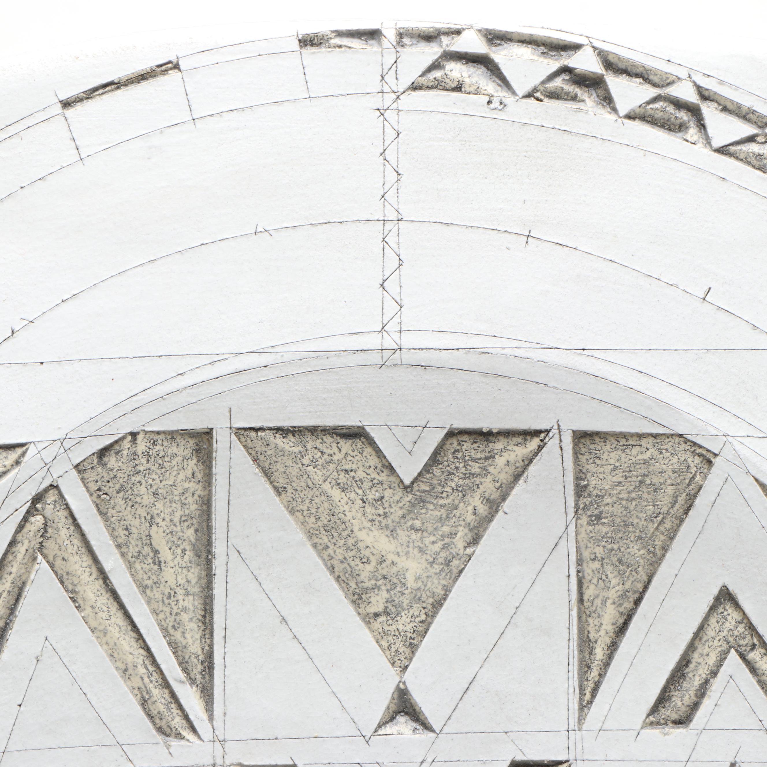 Carved Yaure Baule Passport Mask, Frog Box, Ceramic Plate and Marble Bookends