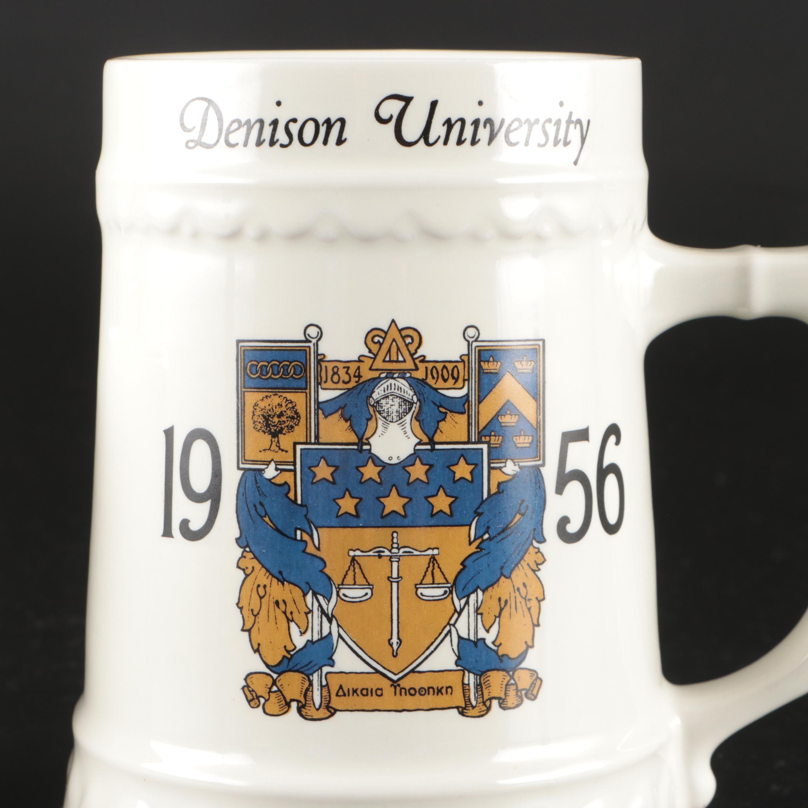 Denison University Glass and Porcelain Mugs