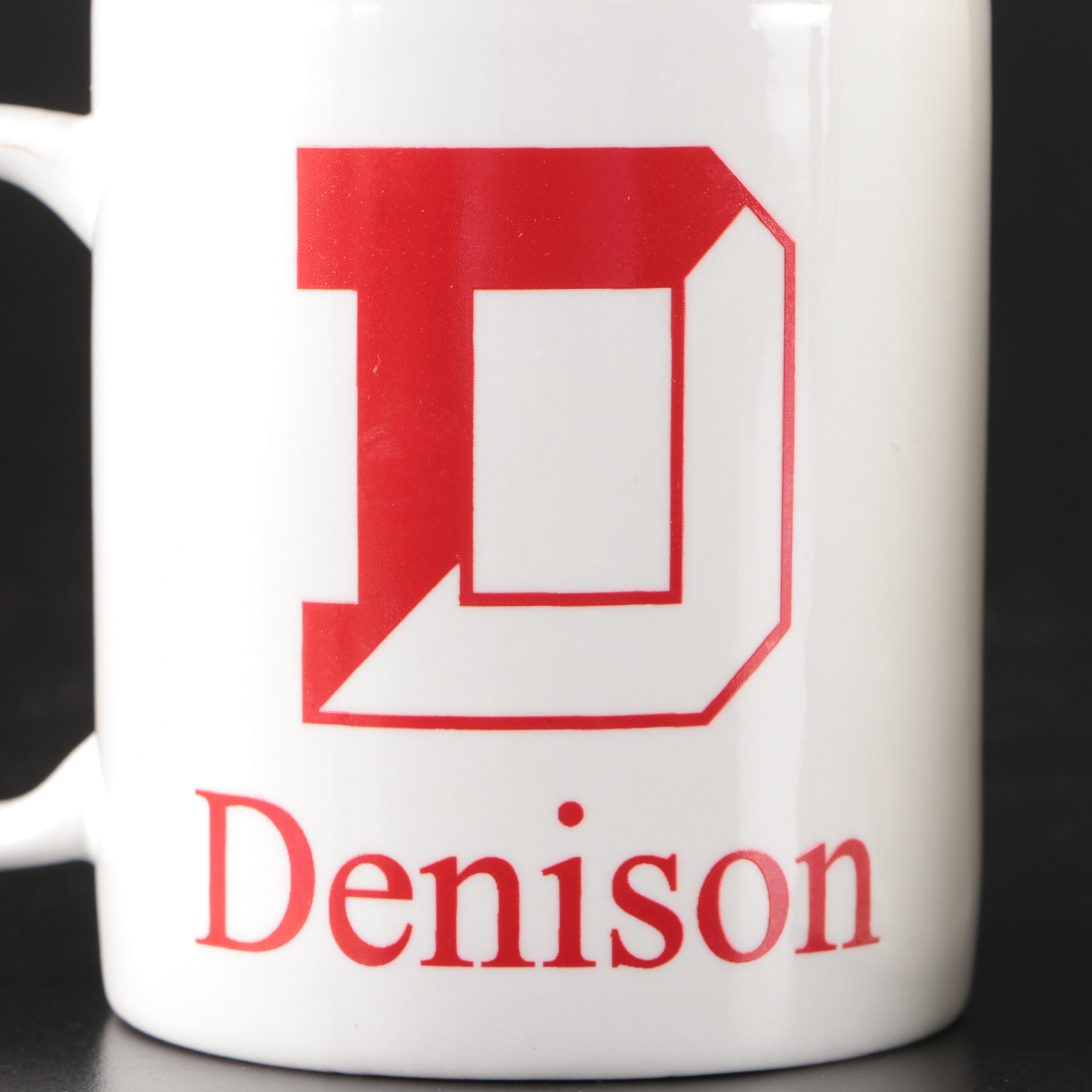 Denison University Glass and Porcelain Mugs