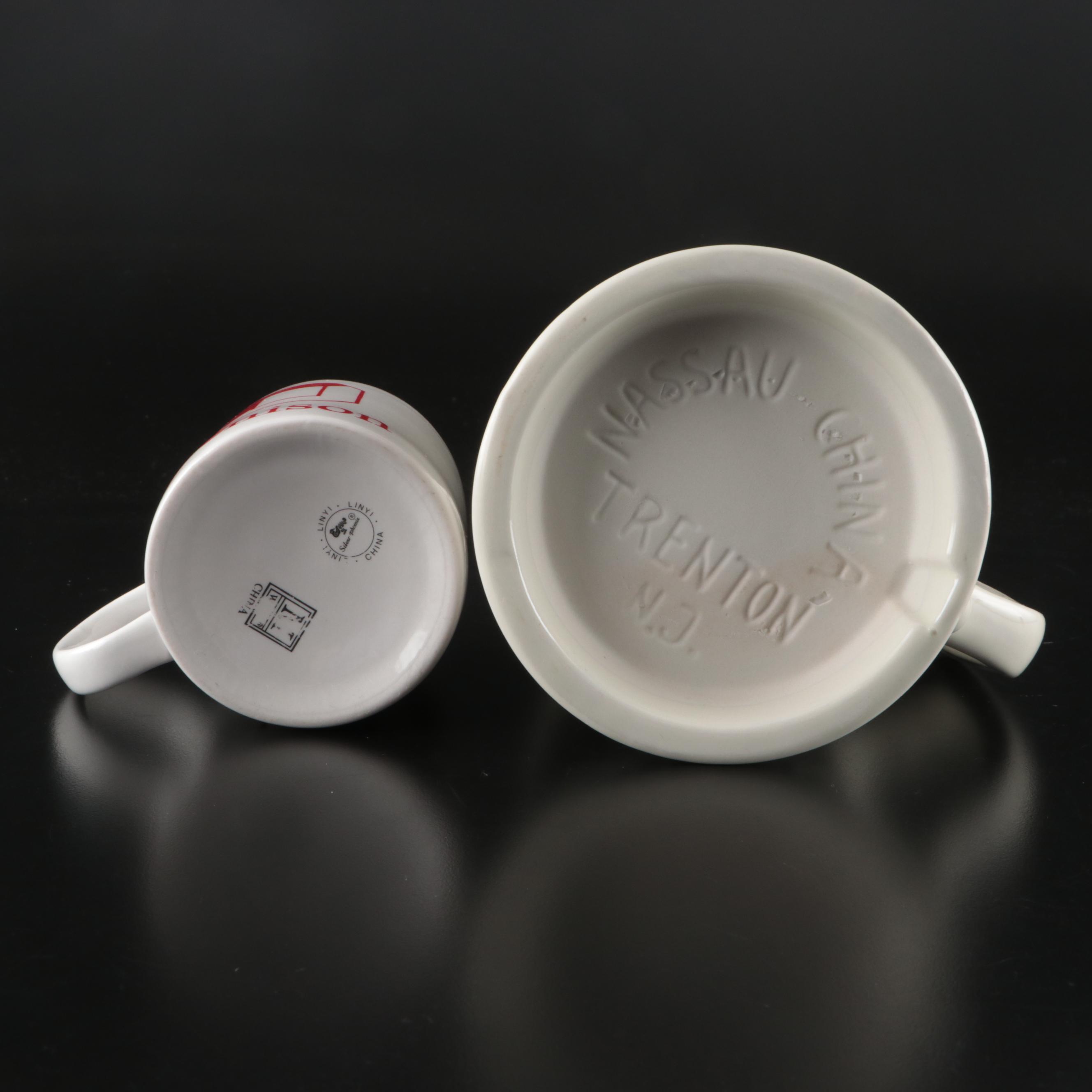 Denison University Glass and Porcelain Mugs