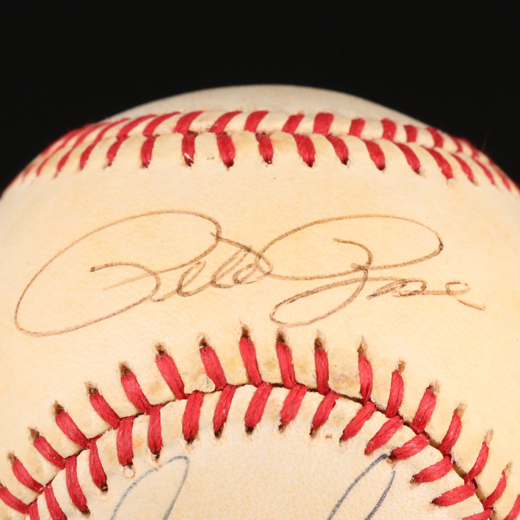 Johnny Bench and Pete Rose Signed Rawlings Official National League Baseball