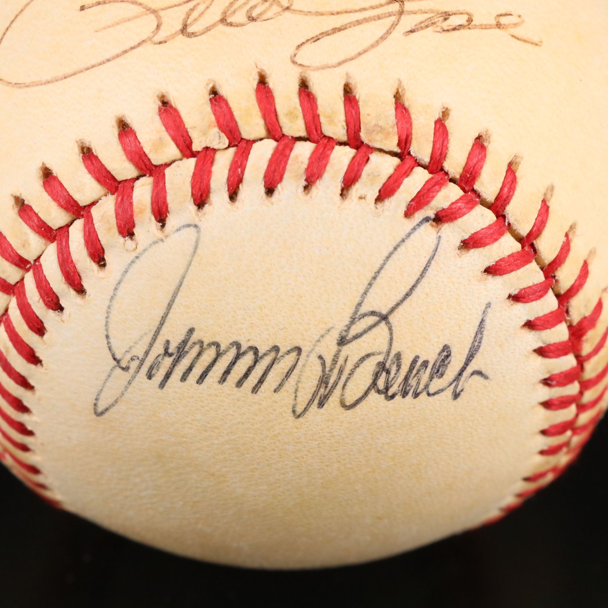 Johnny Bench and Pete Rose Signed Rawlings Official National League Baseball