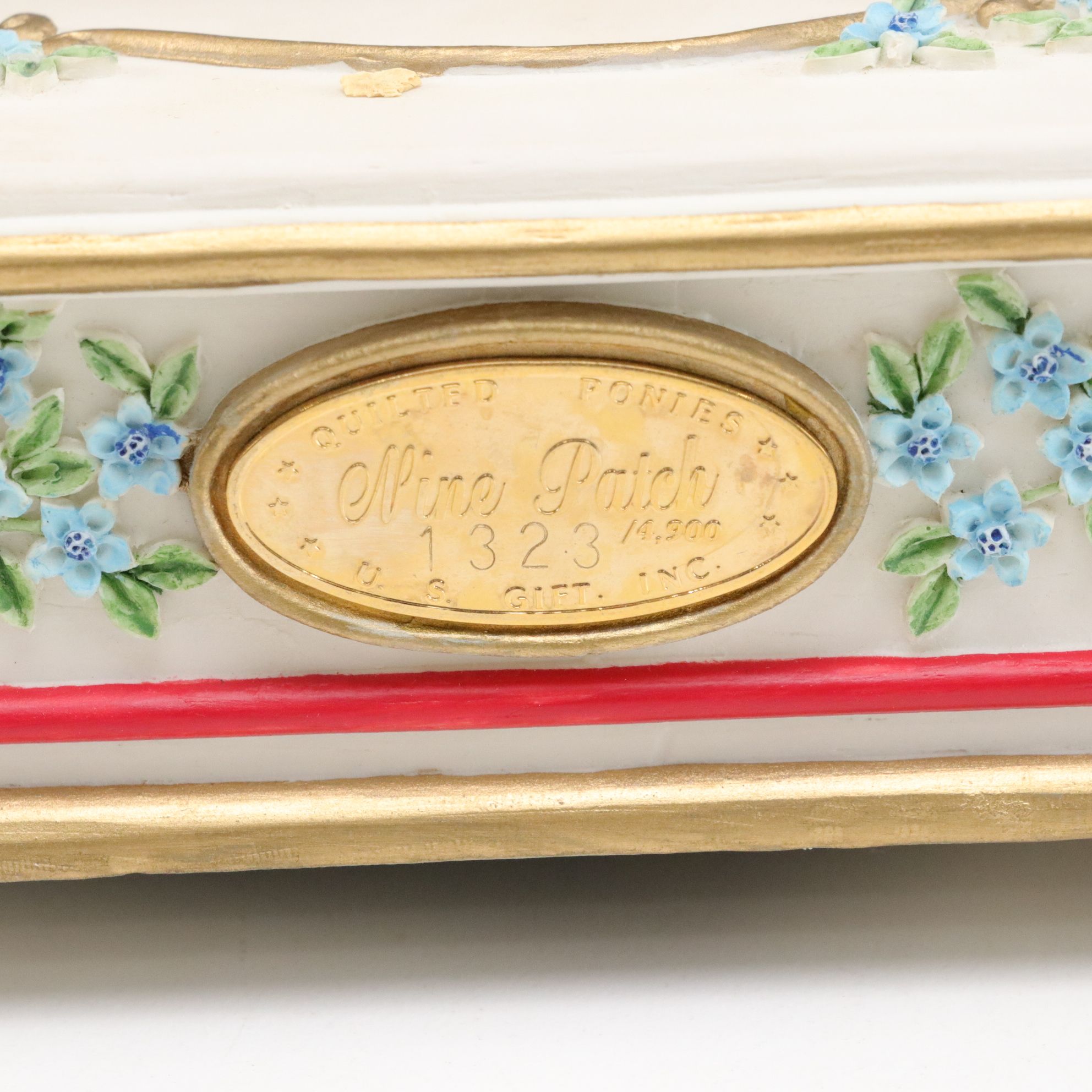 Quilted Ponies "Double Wedding Ring" and "Vine Patch" with Other Carousel Horses