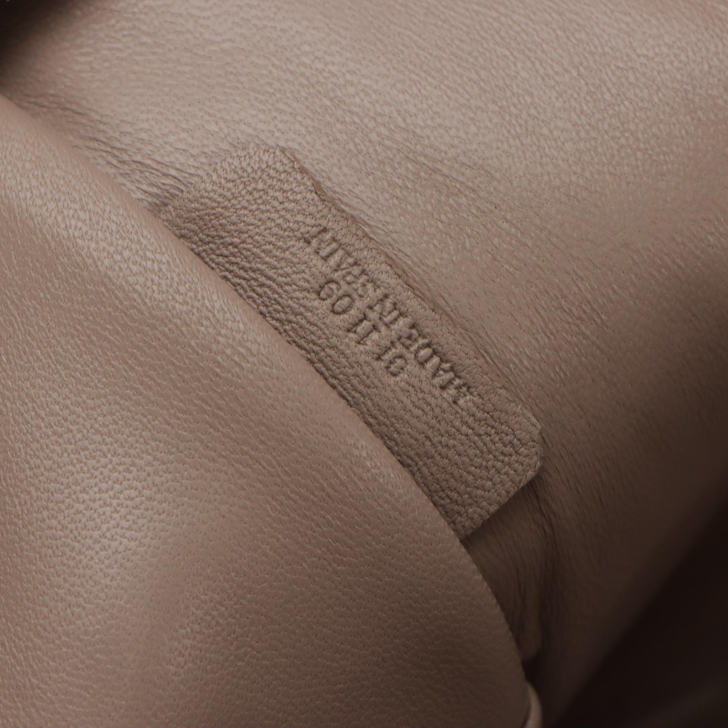 Loewe Amazona 36 Boston Bag in Taupe Grey Calfskin Leather