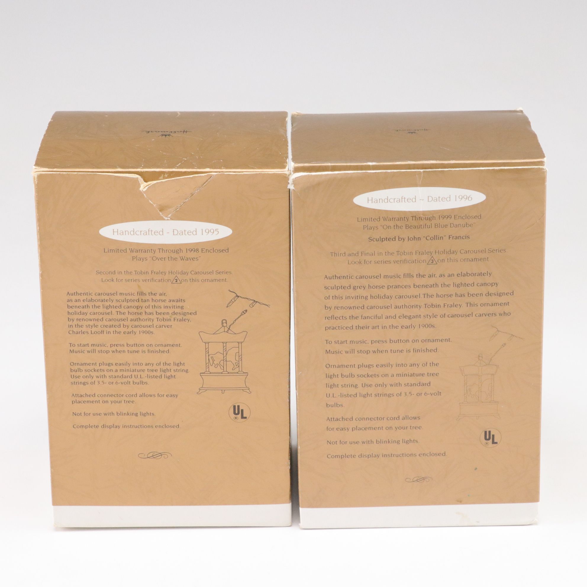 Quilted Ponies "Double Wedding Ring" and "Vine Patch" with Other Carousel Horses