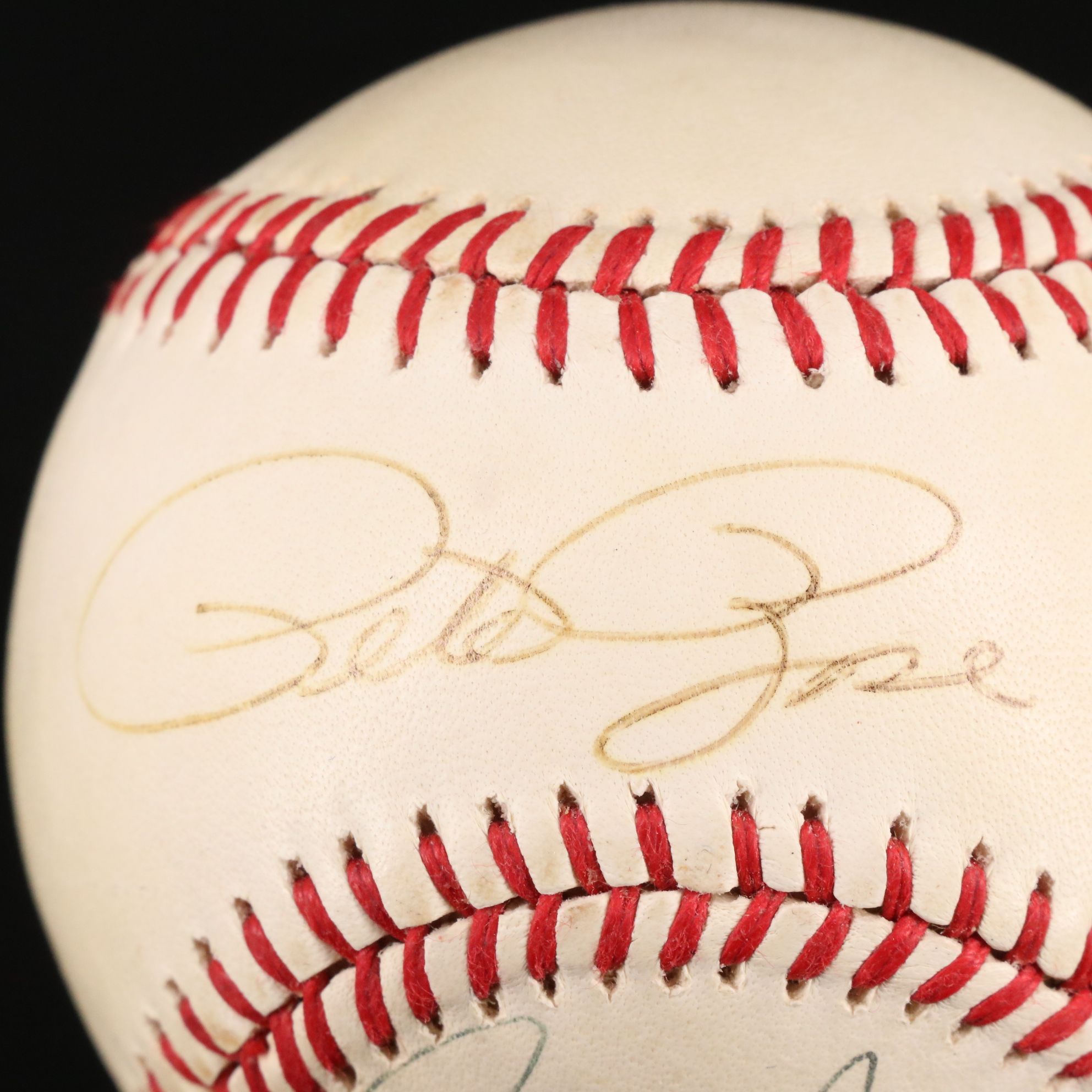 Johnny Bench and Pete Rose Signed Rawlings Official National League Baseball