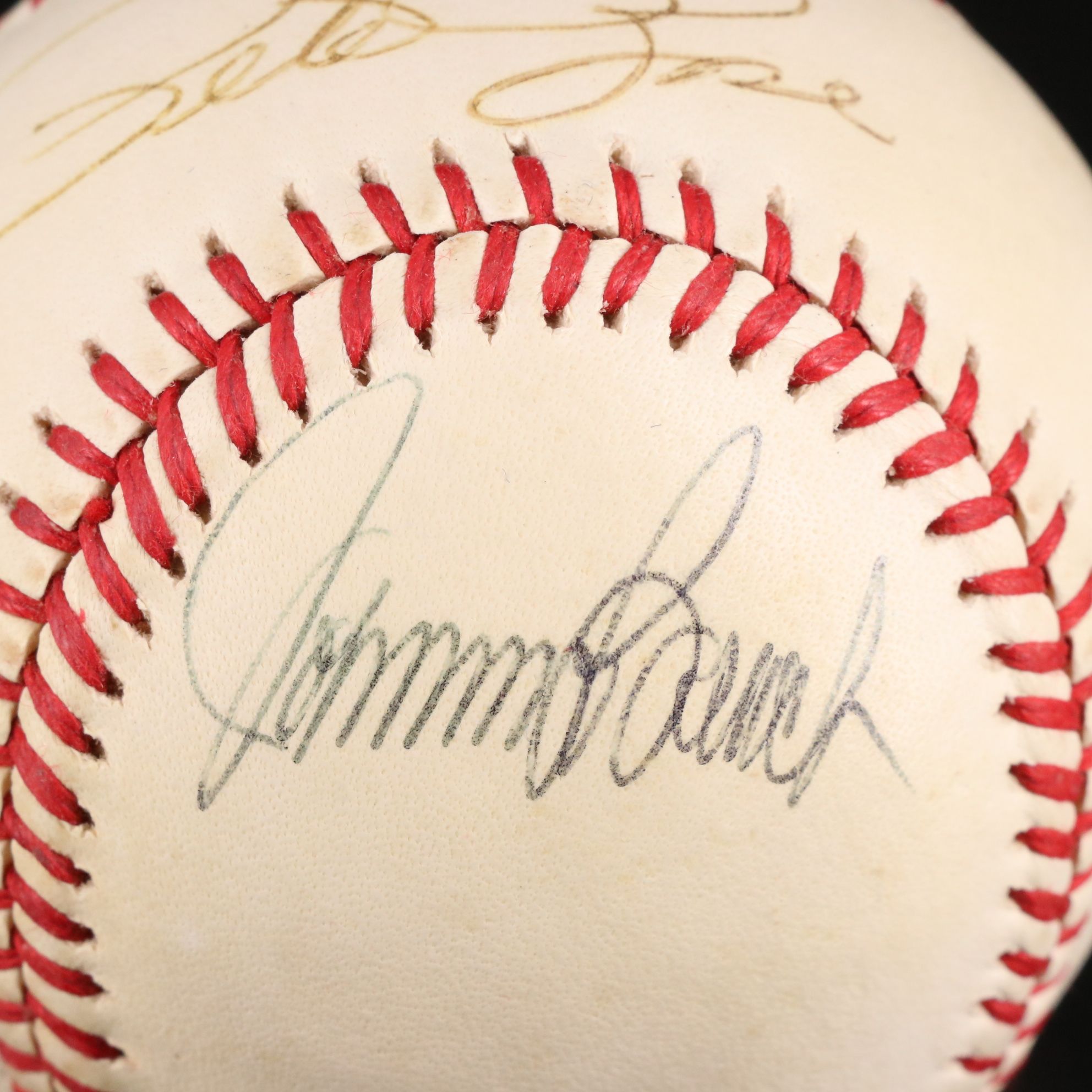Johnny Bench and Pete Rose Signed Rawlings Official National League Baseball