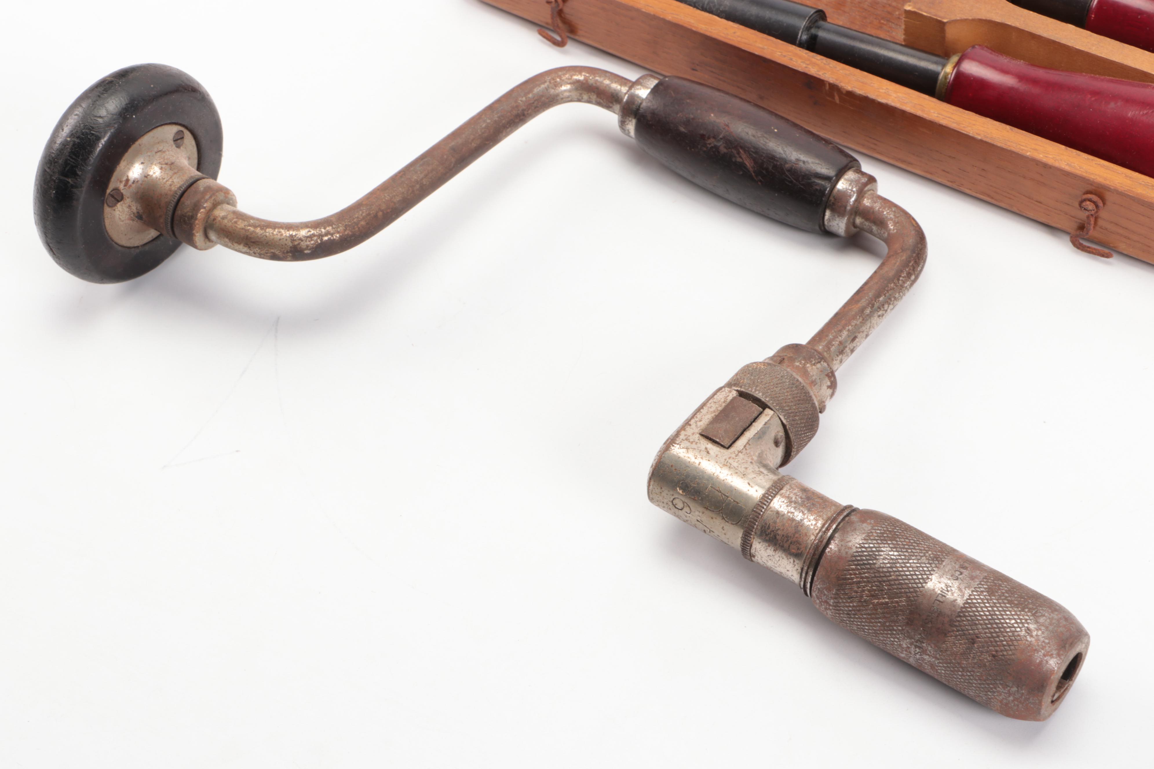 Hand Plane and Brace Drill with North Bros. MFG Co. Hand Tools