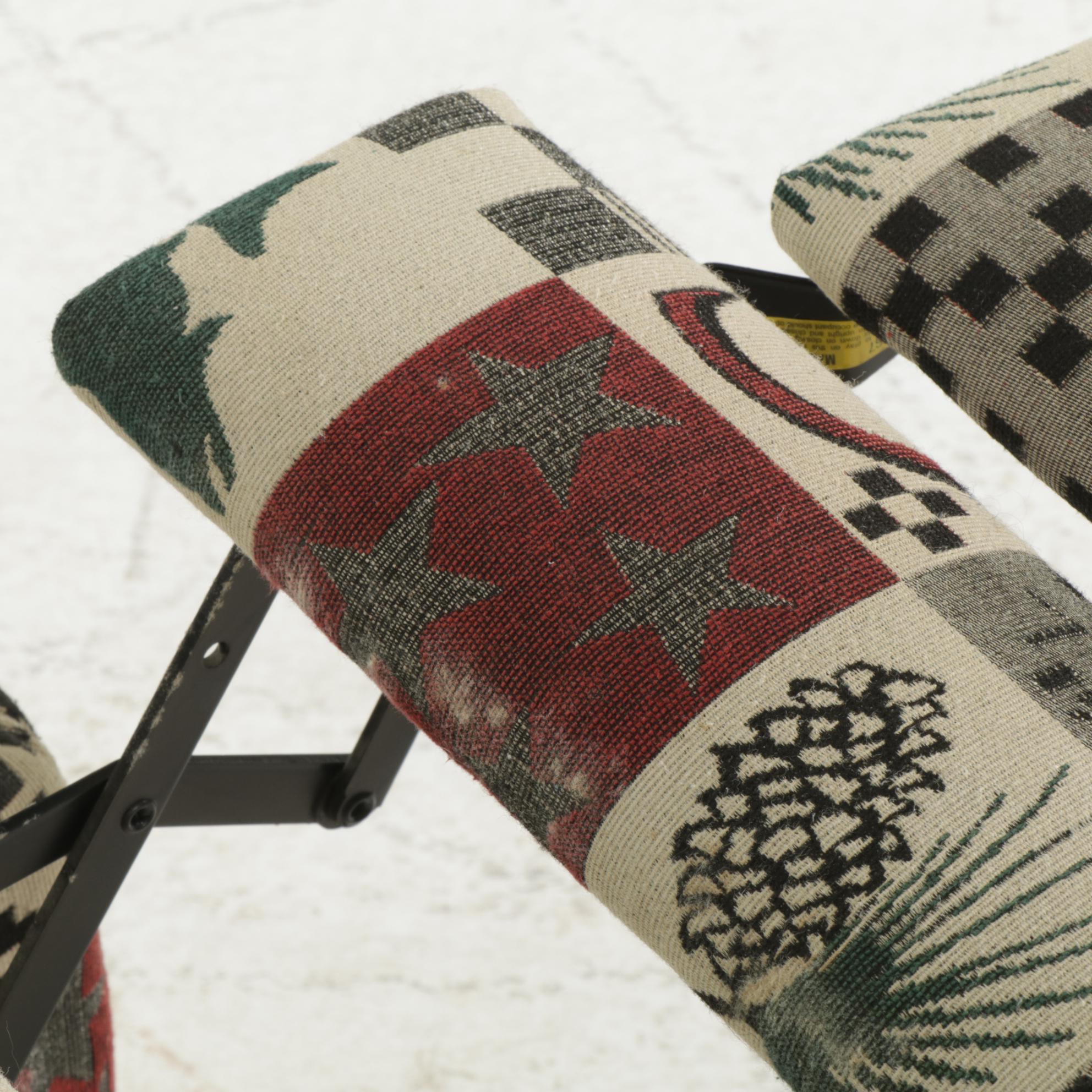 Chippendale Style Wing Back Upholstered Recliner, Late 20th Century