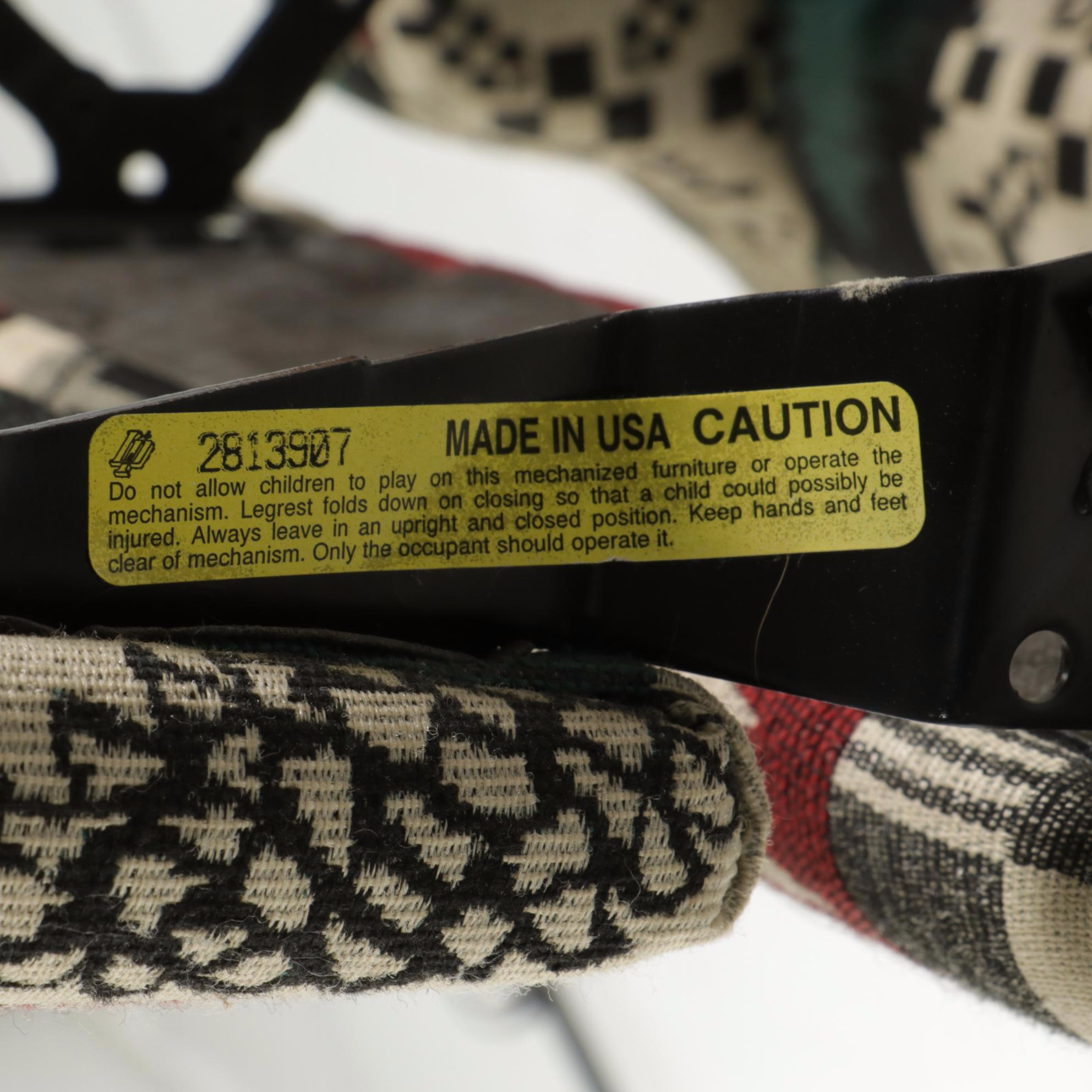 Chippendale Style Wing Back Upholstered Recliner, Late 20th Century