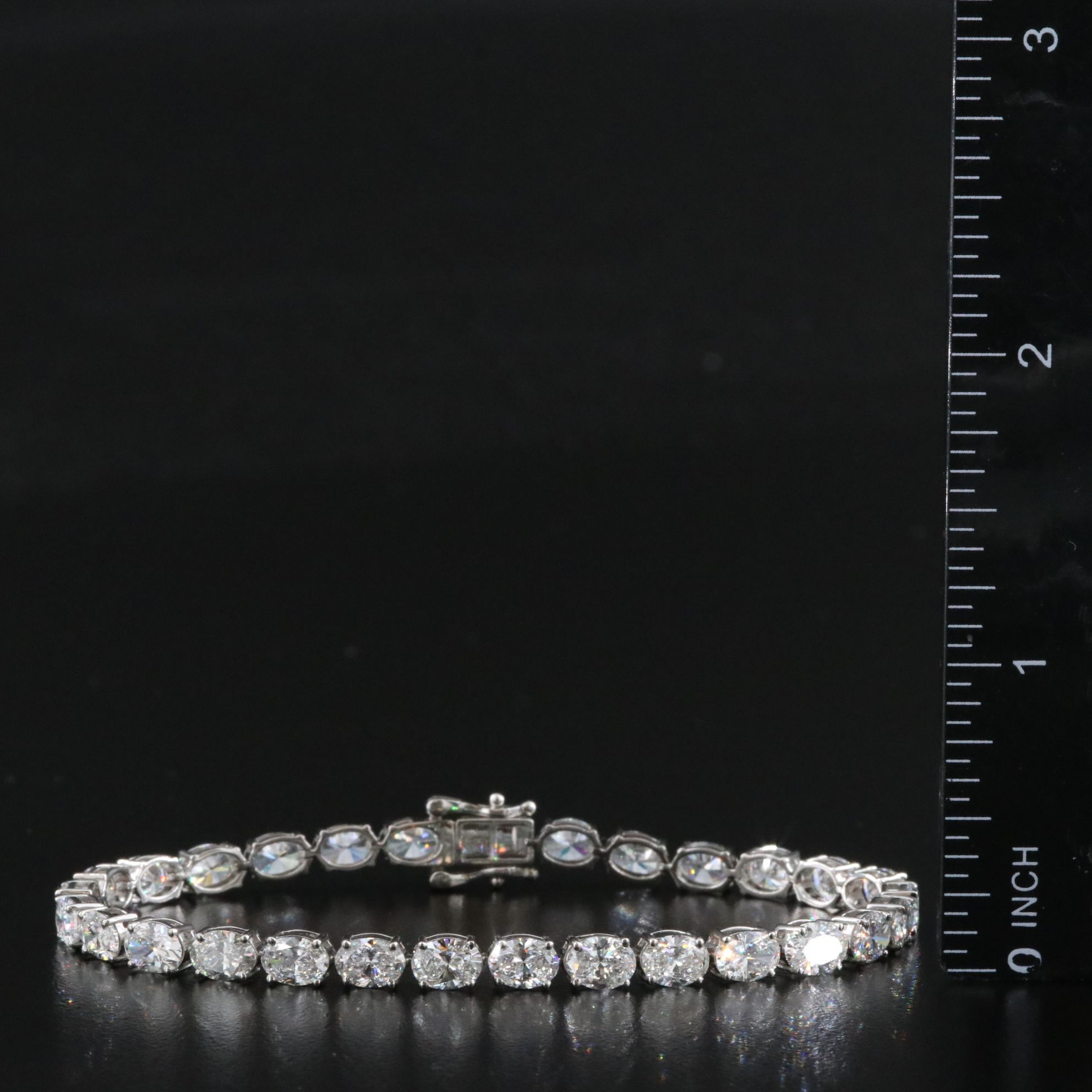 Platinum 11.24 CTW Lab Grown Diamond Line Bracelet