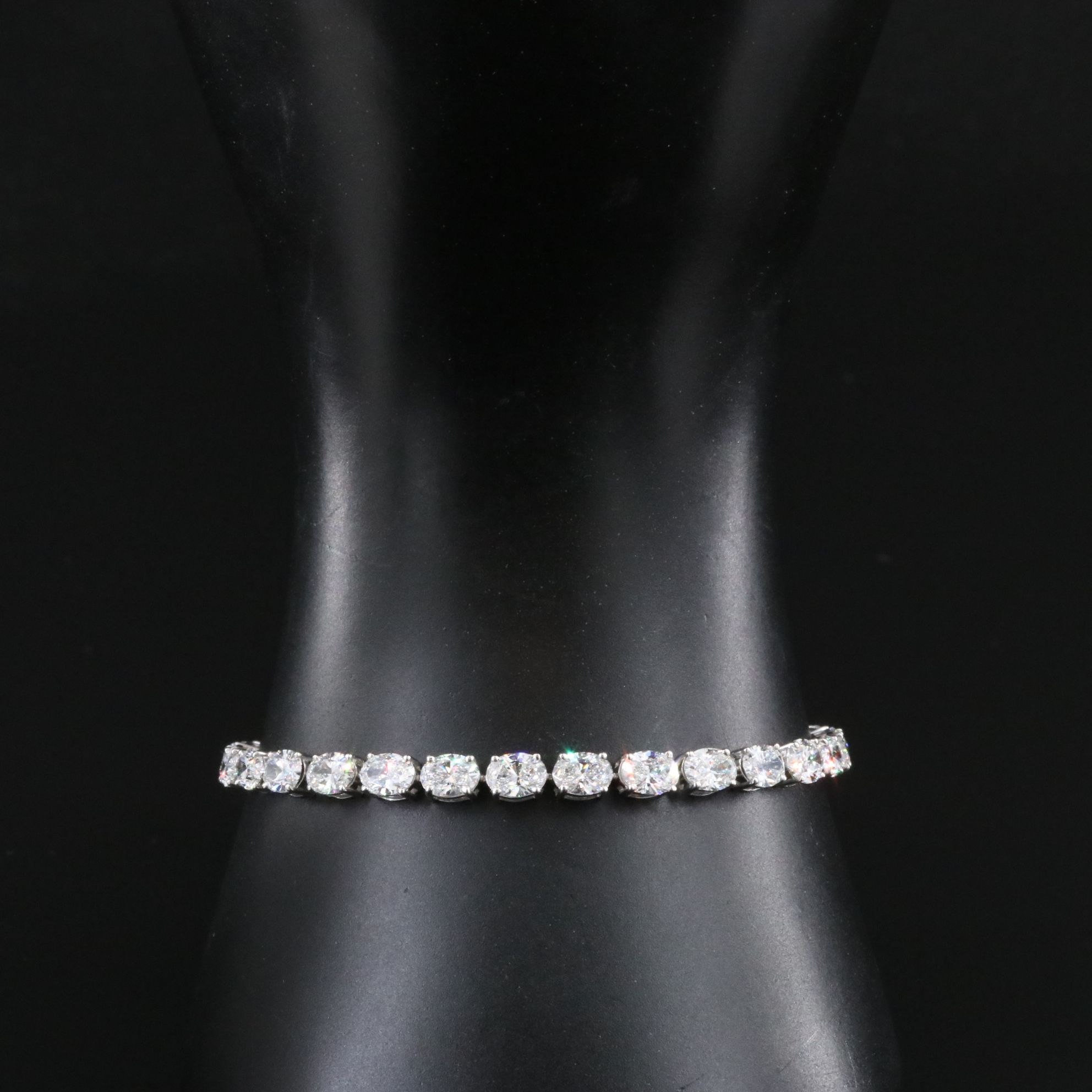 Platinum 11.24 CTW Lab Grown Diamond Line Bracelet