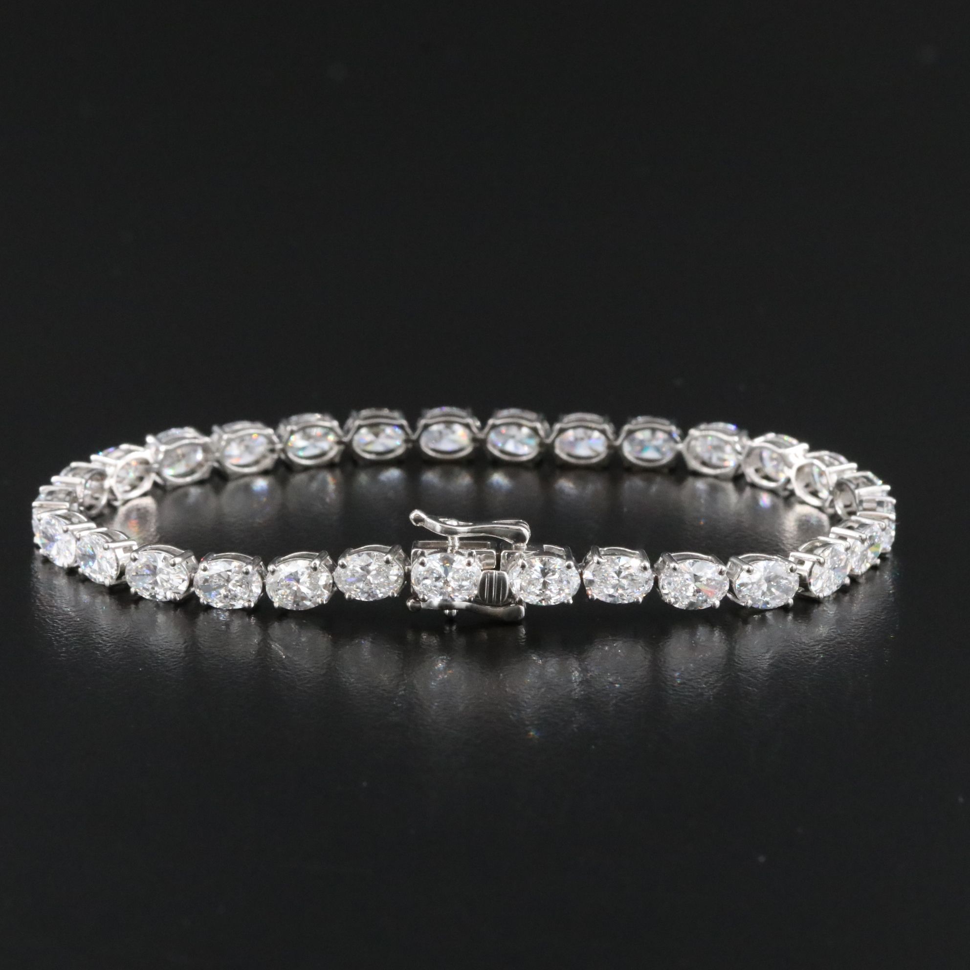 Platinum 11.24 CTW Lab Grown Diamond Line Bracelet