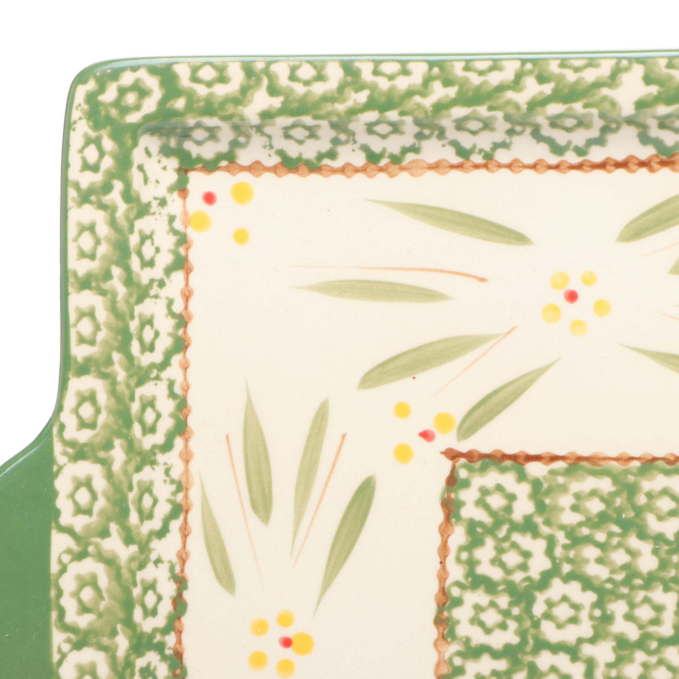 Temp-Tations by Tara "Old World" Hand-Painted Casserole Dish and Serving Pieces