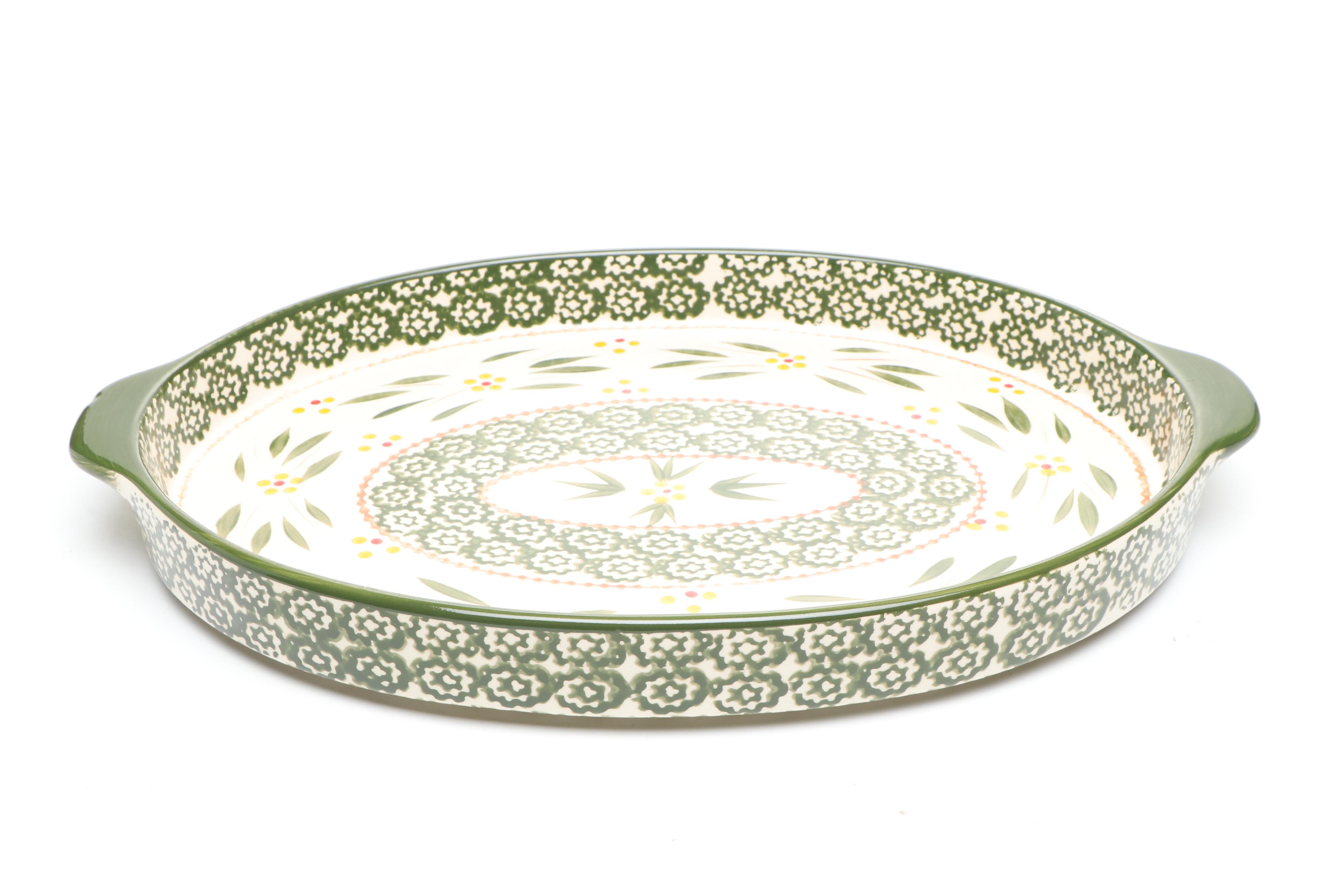 Temp-Tations by Tara "Old World" Hand-Painted Casserole Dish and Serving Pieces