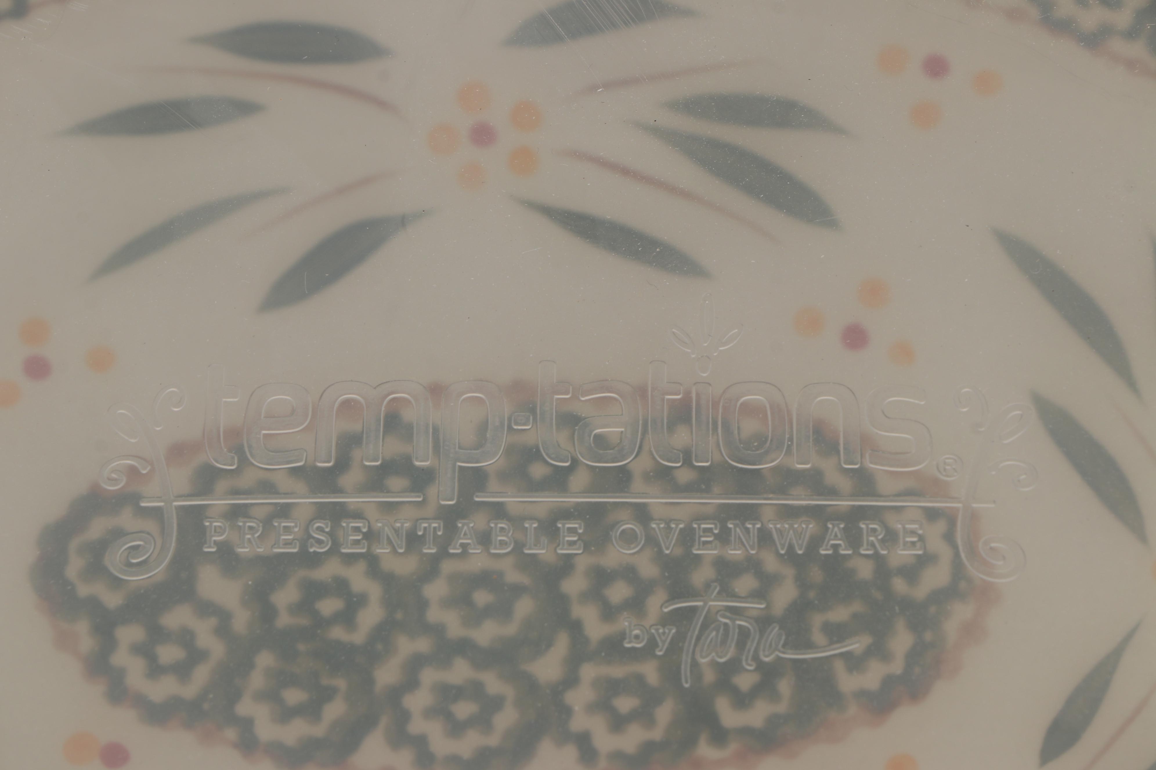Temp-Tations by Tara "Old World" Hand-Painted Casserole Dish and Serving Pieces