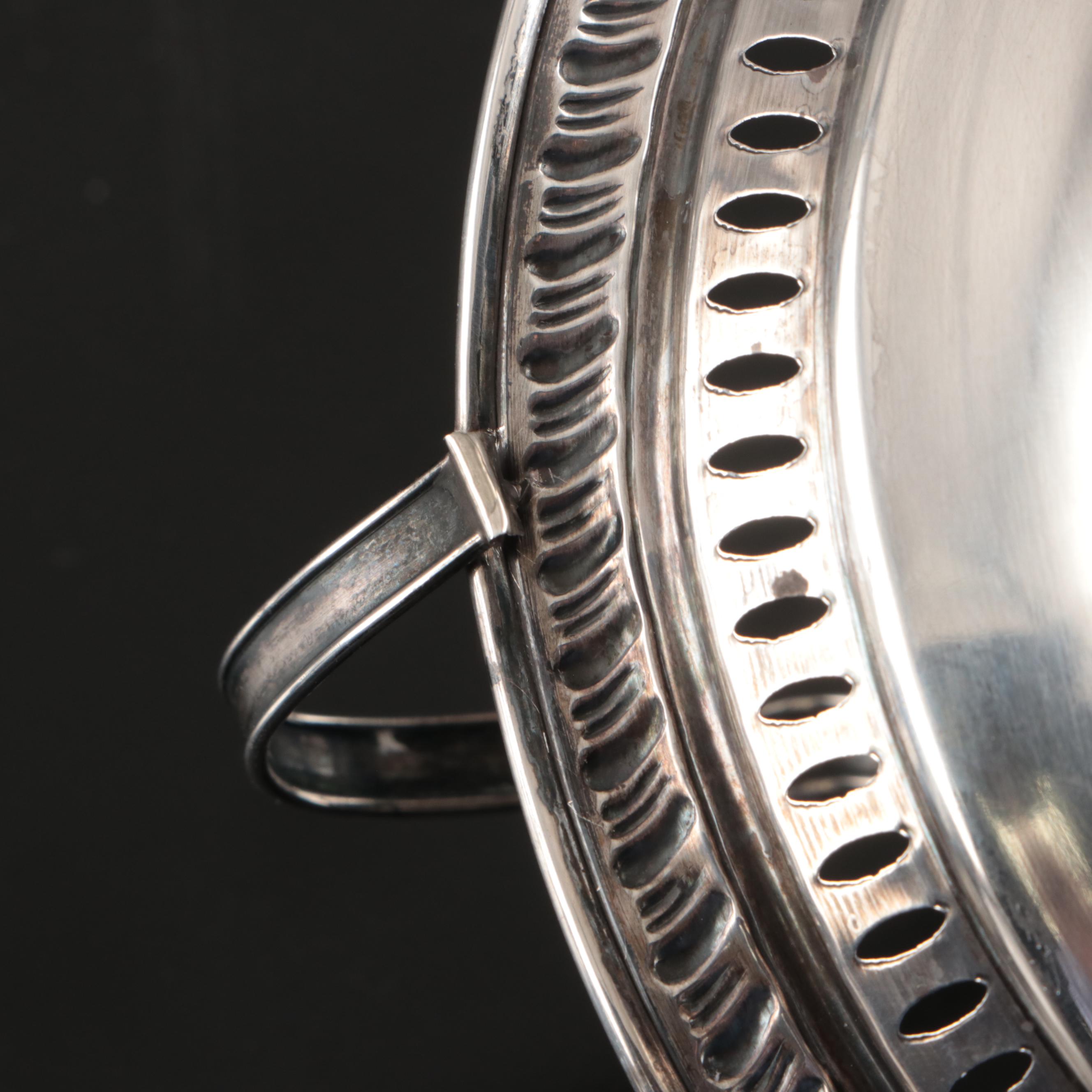 Lenox Sterling Creamer and Sugar Bowl, JH Sterling Compote, and Sterling Basket