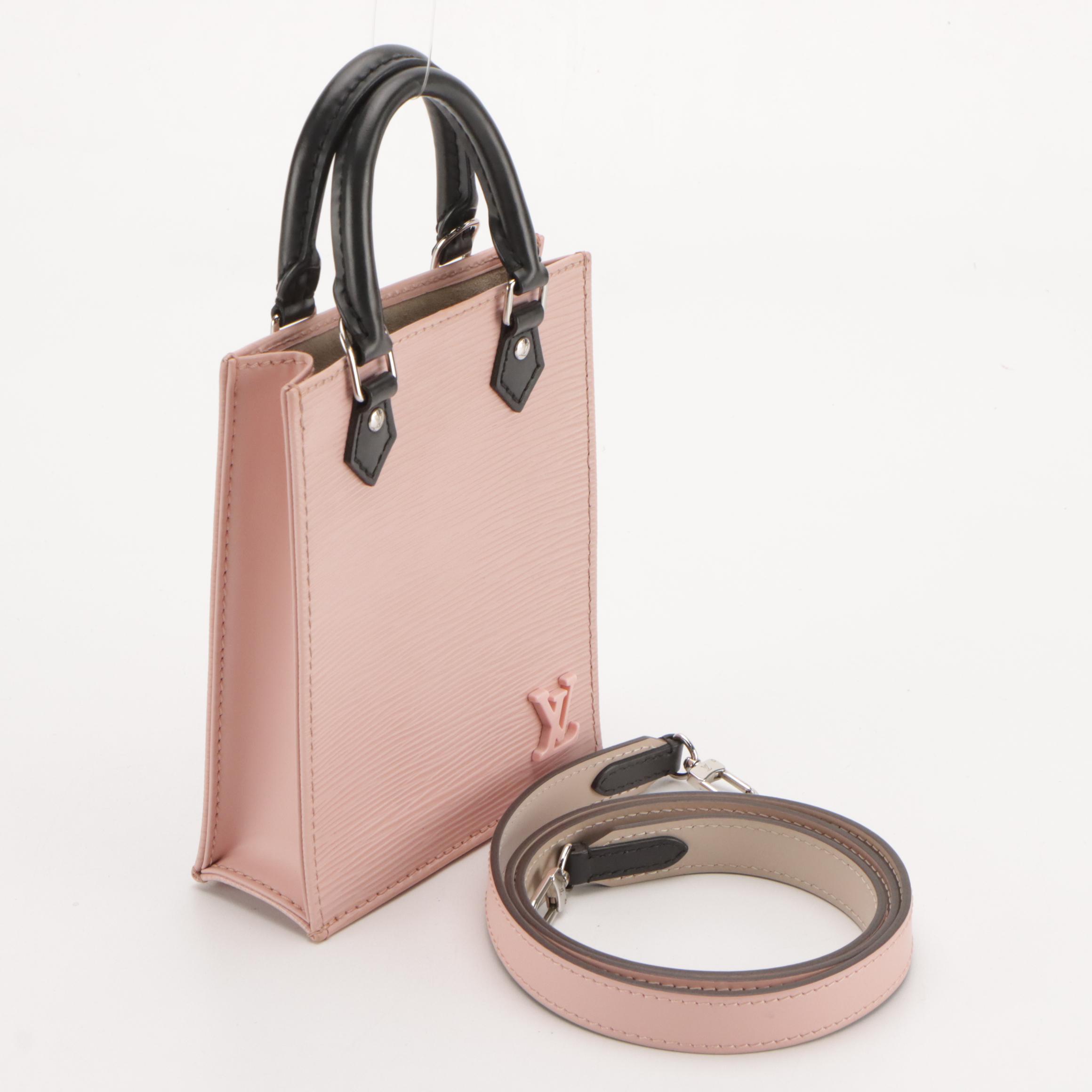 Louis Vuitton Petit Epi Sac Plat Bag in Light Pink Epi and Smooth Leather