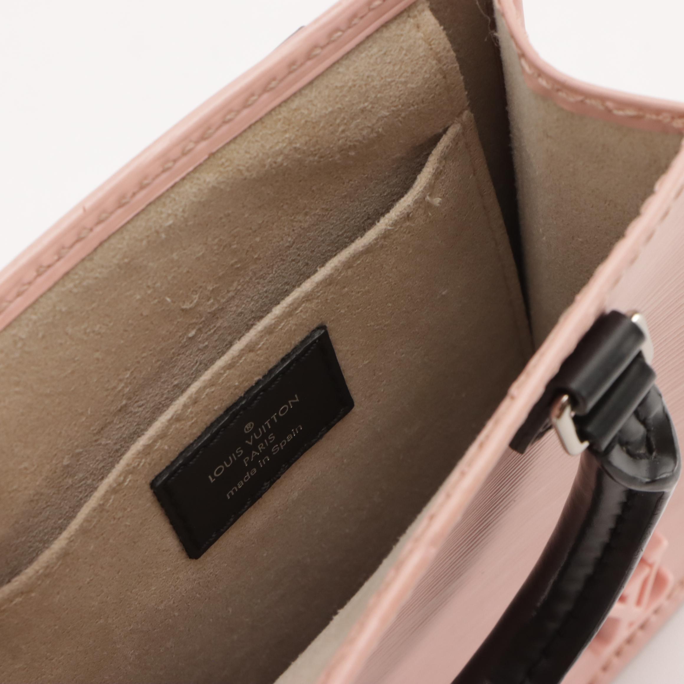 Louis Vuitton Petit Epi Sac Plat Bag in Light Pink Epi and Smooth Leather