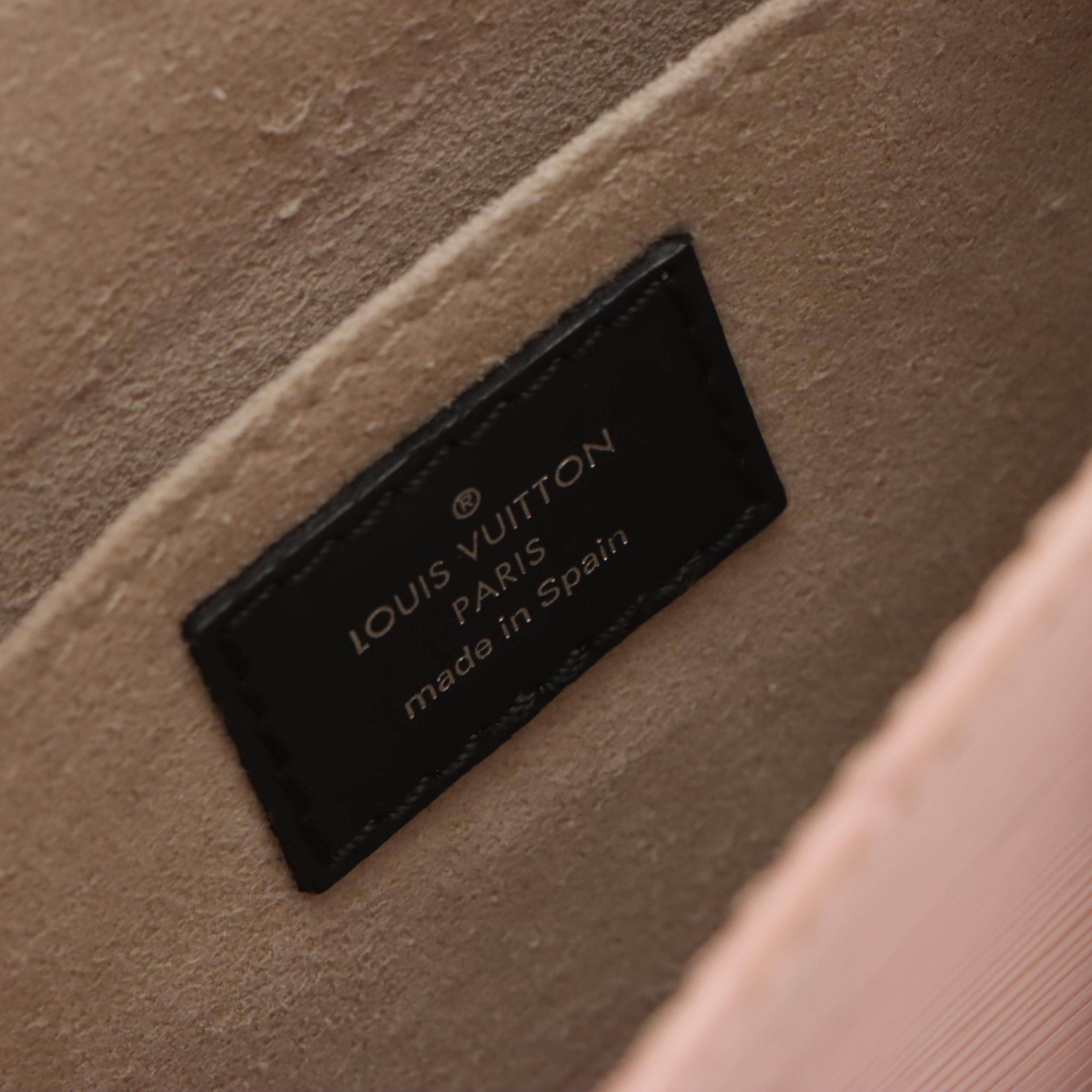 Louis Vuitton Petit Epi Sac Plat Bag in Light Pink Epi and Smooth Leather