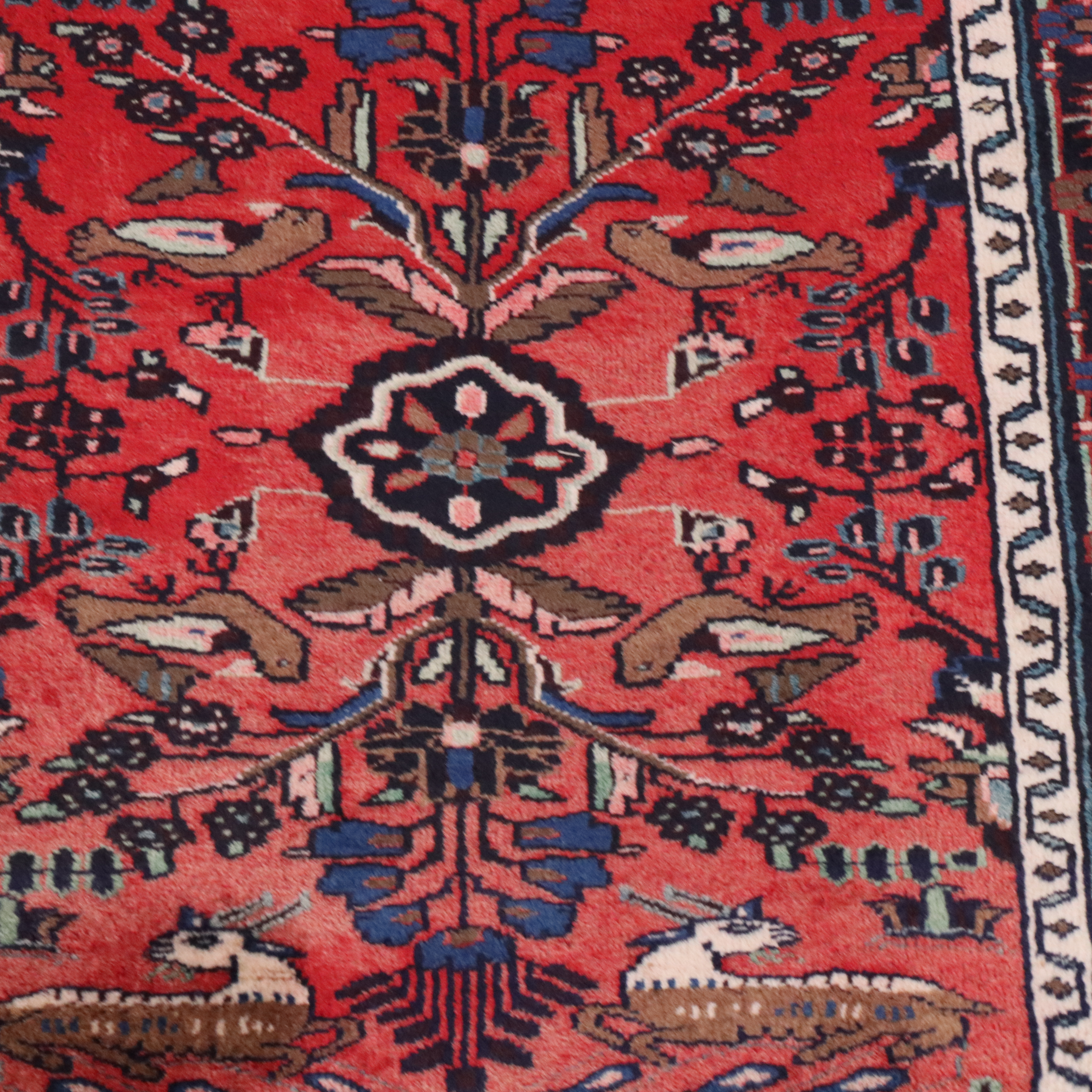 3' x 14'8 Hand-Knotted Persian Hamadan Carpet Runner
