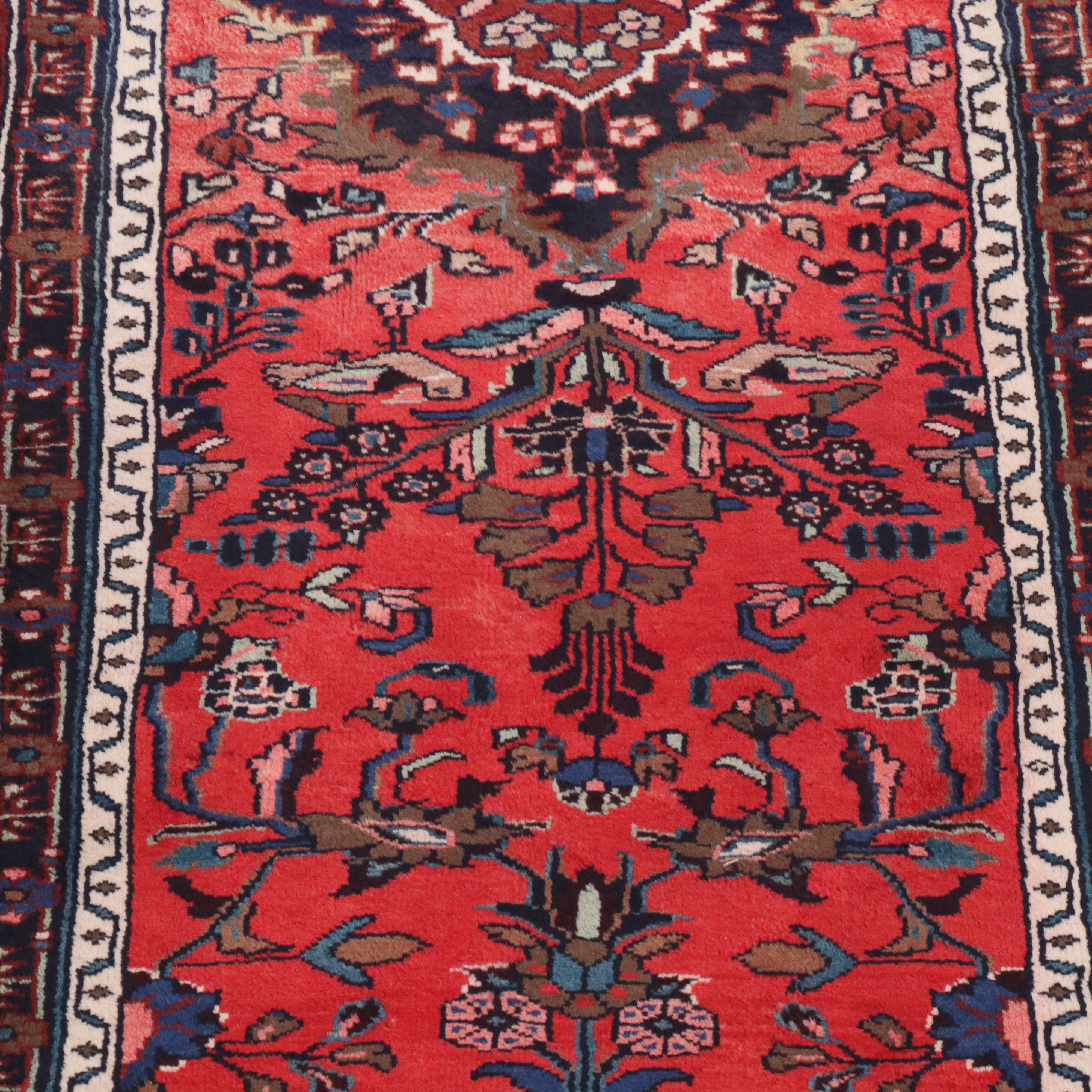 3' x 14'8 Hand-Knotted Persian Hamadan Carpet Runner