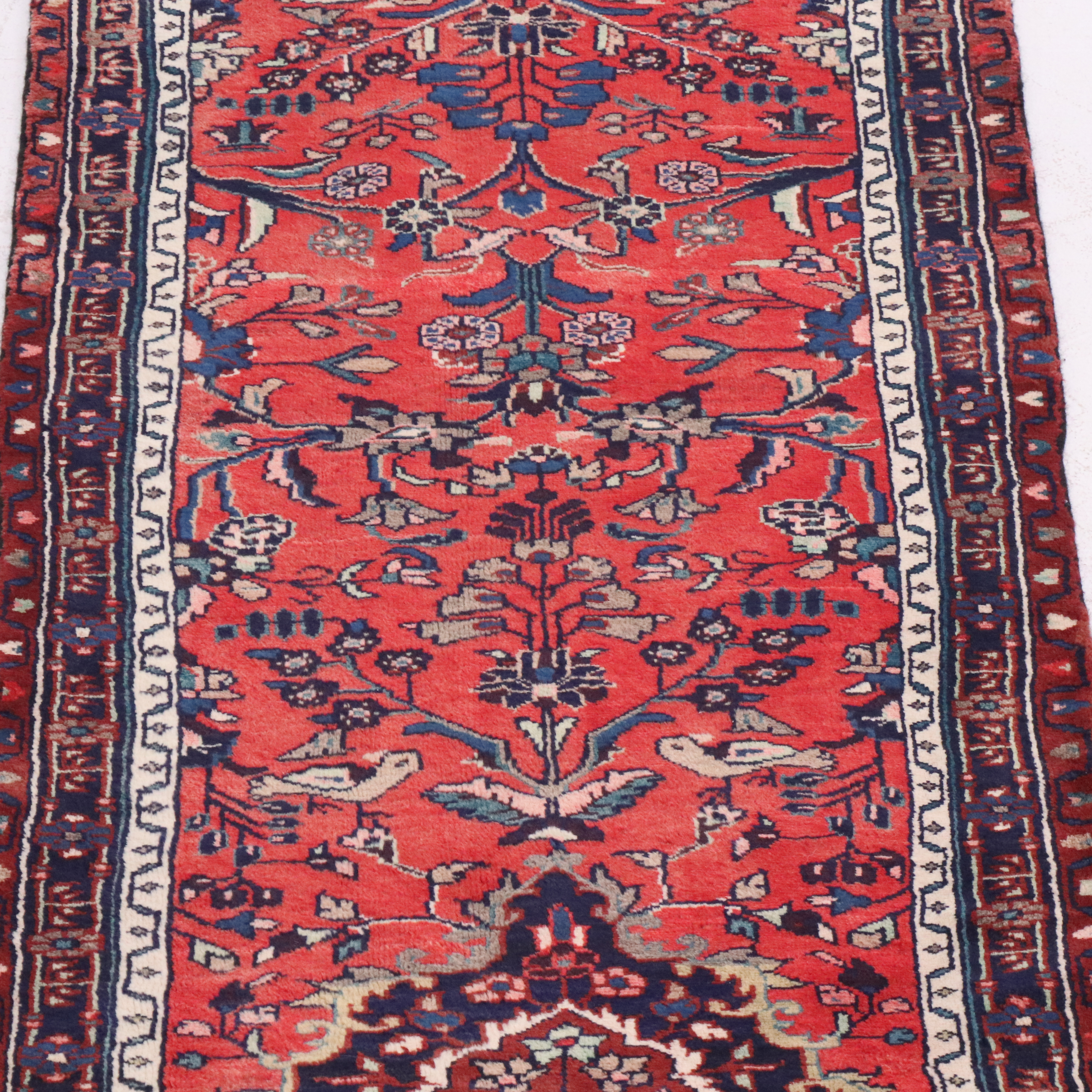 3' x 14'8 Hand-Knotted Persian Hamadan Carpet Runner