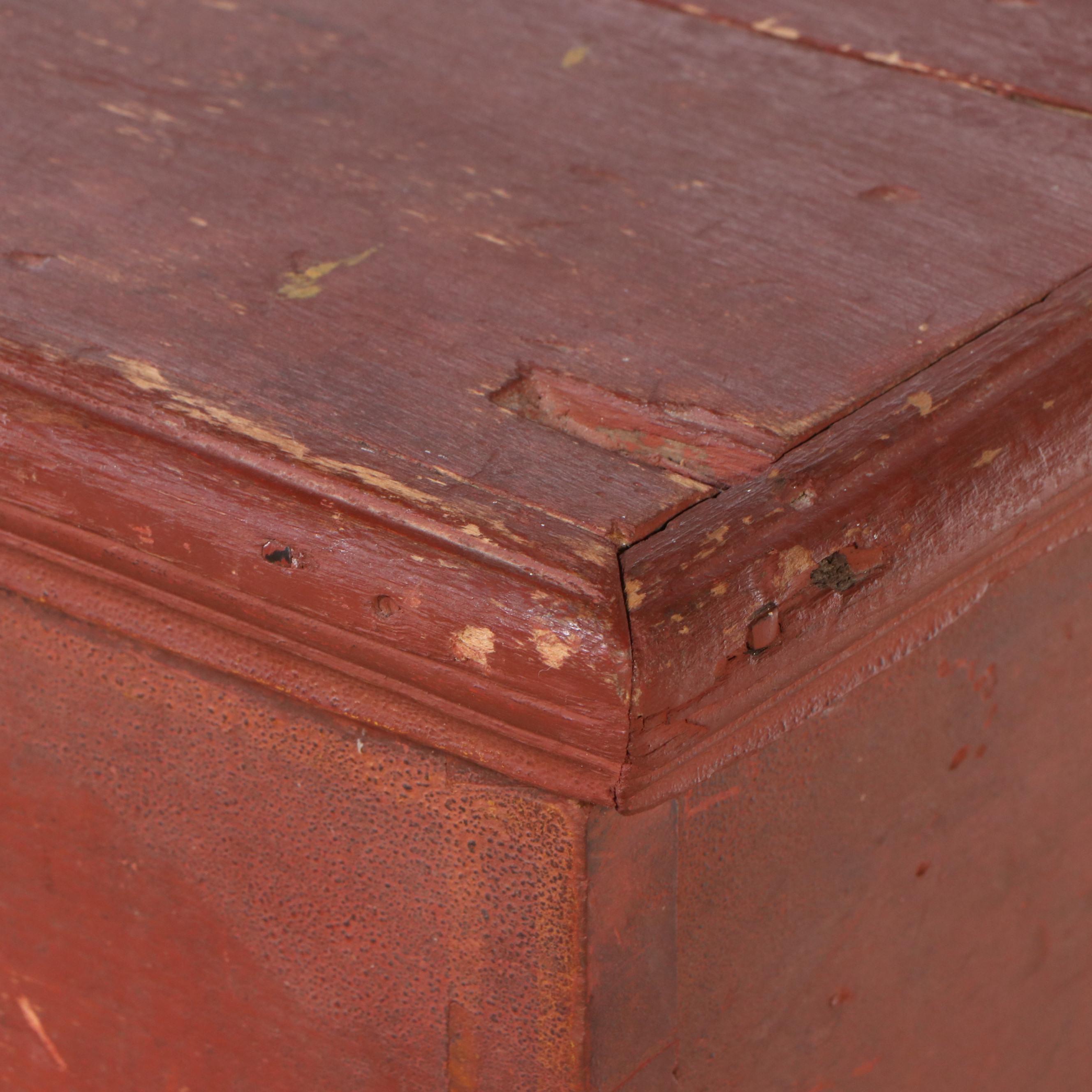 Pennsylvania Dutch Style Hand Painted Bench-Made Blanket Chest, 19th Century