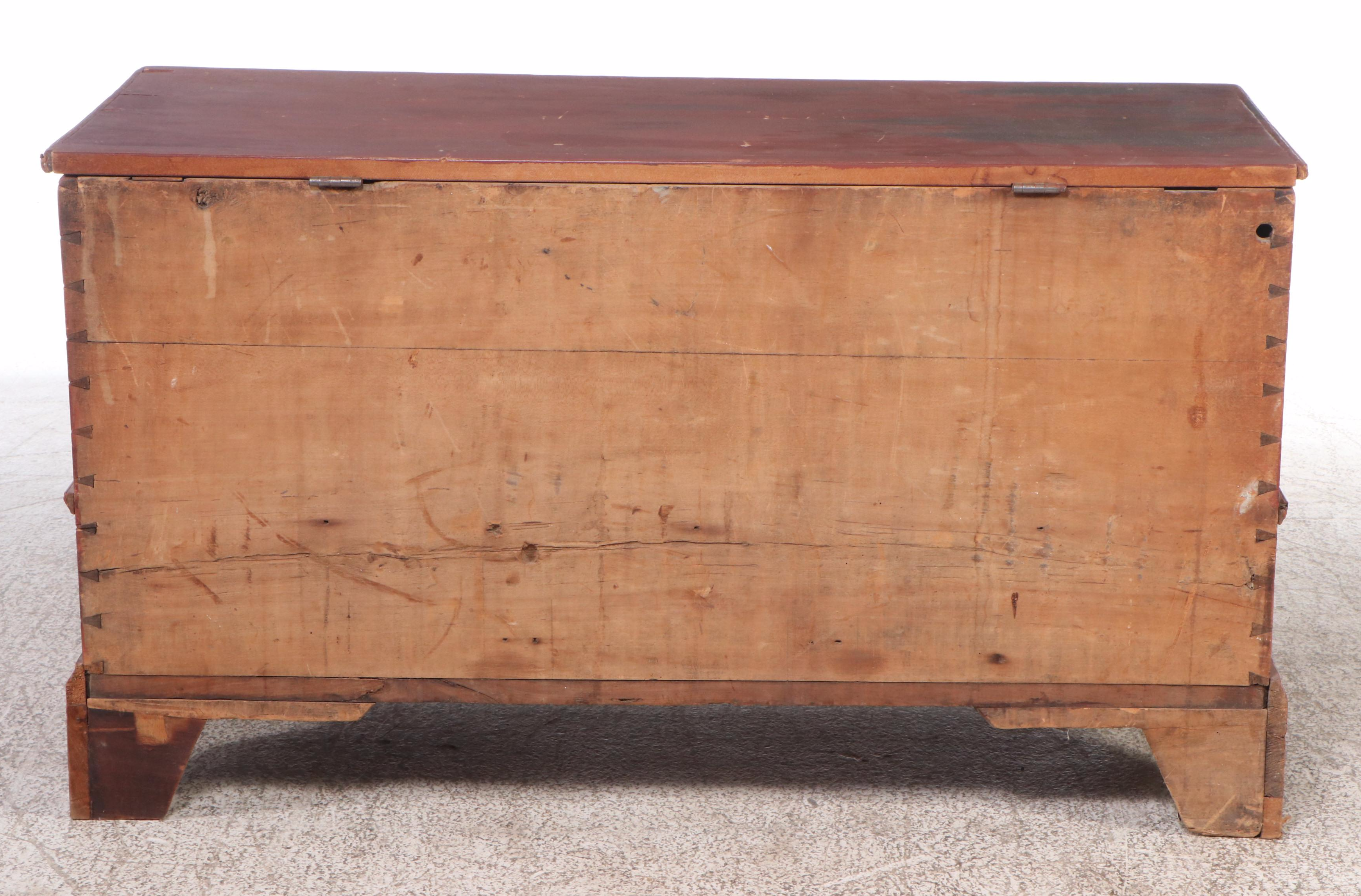 Pennsylvania Dutch Style Hand Painted Bench-Made Blanket Chest, 19th Century