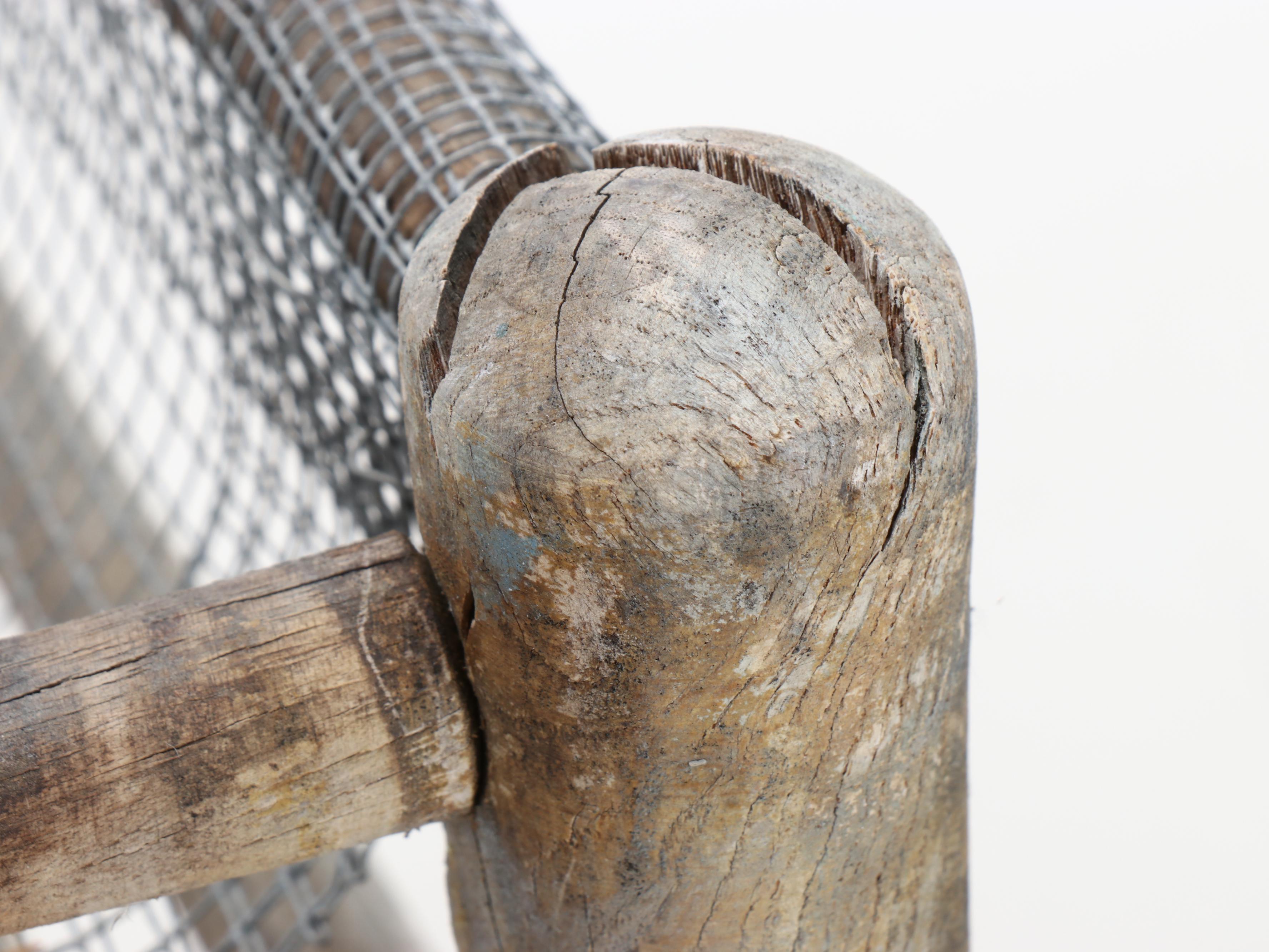 Garden Decor with Ladderback Chair, Window Frame, Garden Tools, and More