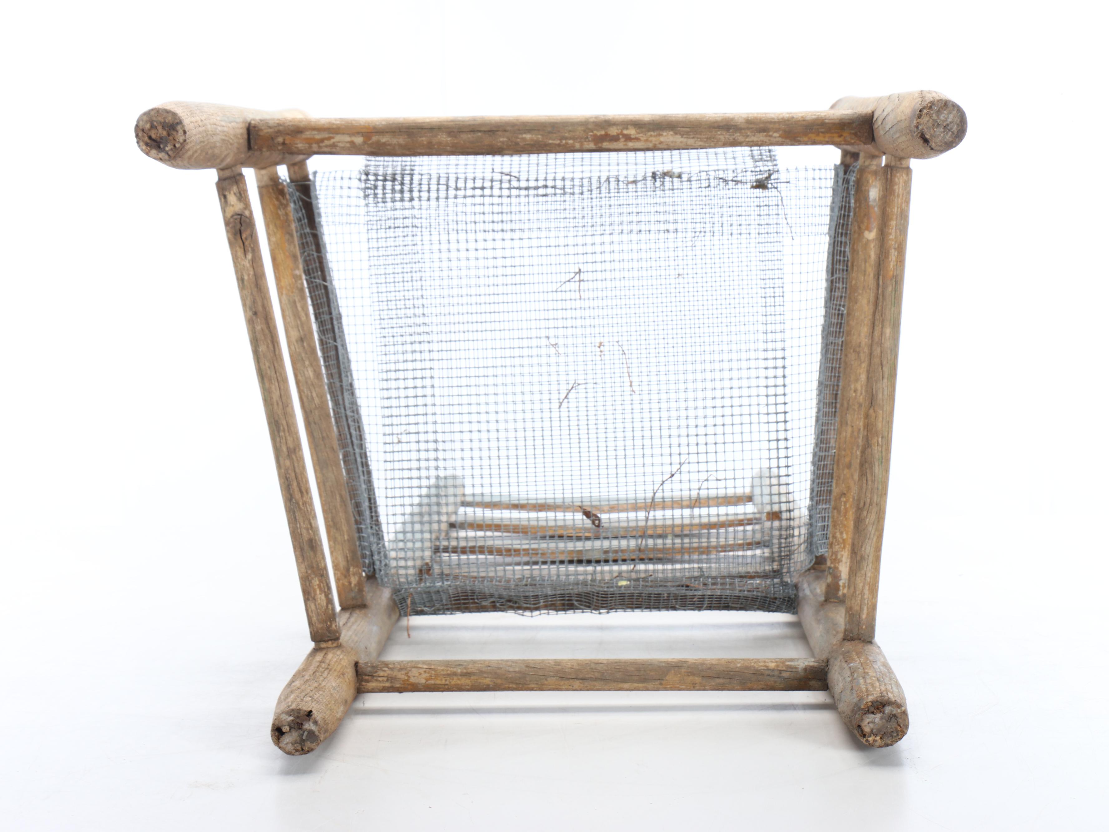 Garden Decor with Ladderback Chair, Window Frame, Garden Tools, and More