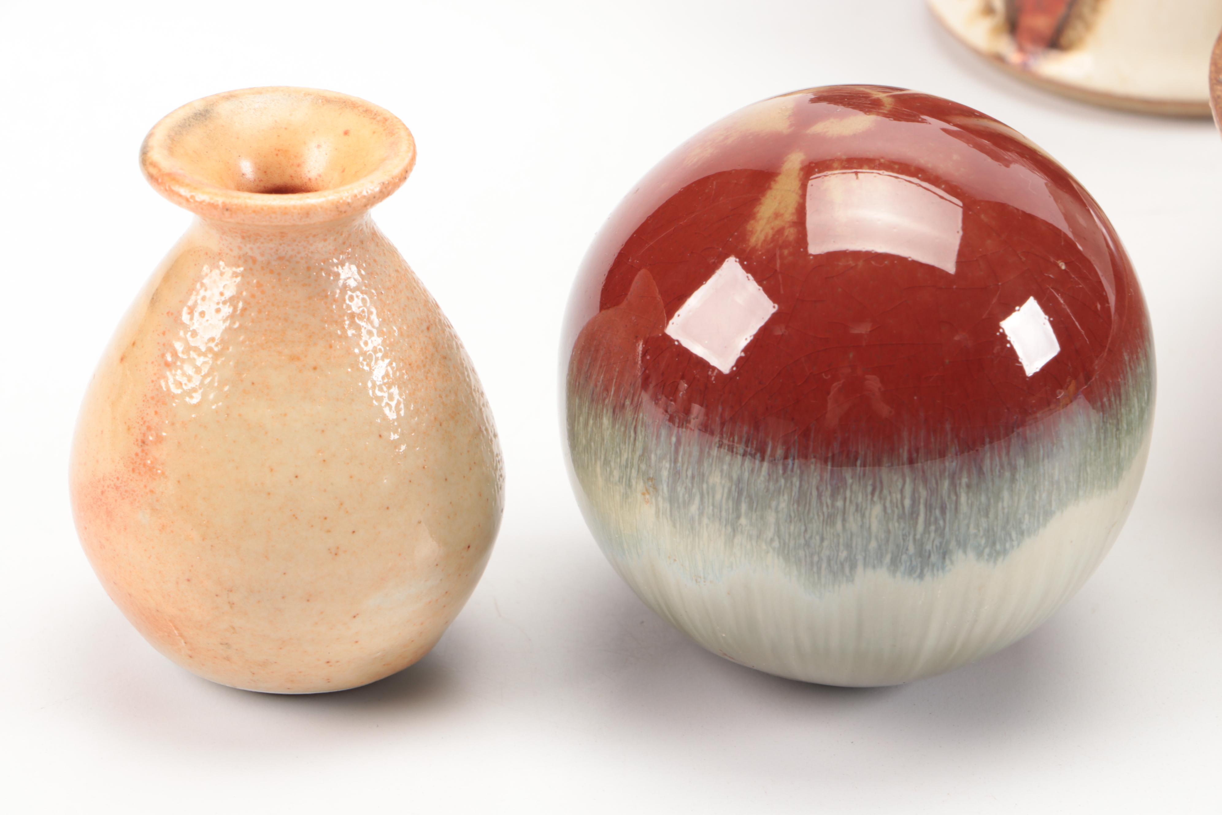 Contemporary Slab Built Candle Holder with Art Pottery Decor