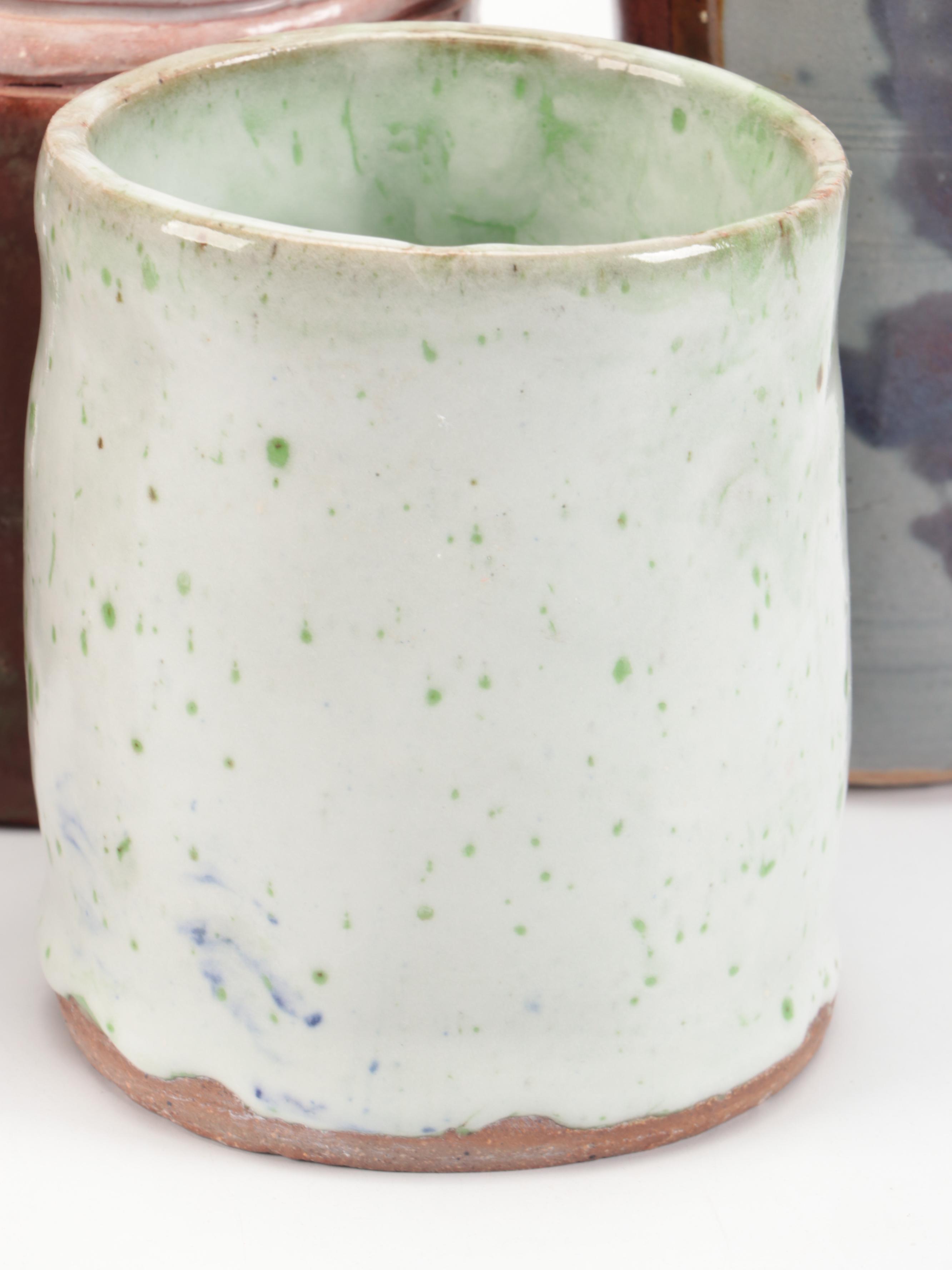 Contemporary Slab Built Candle Holder with Art Pottery Decor