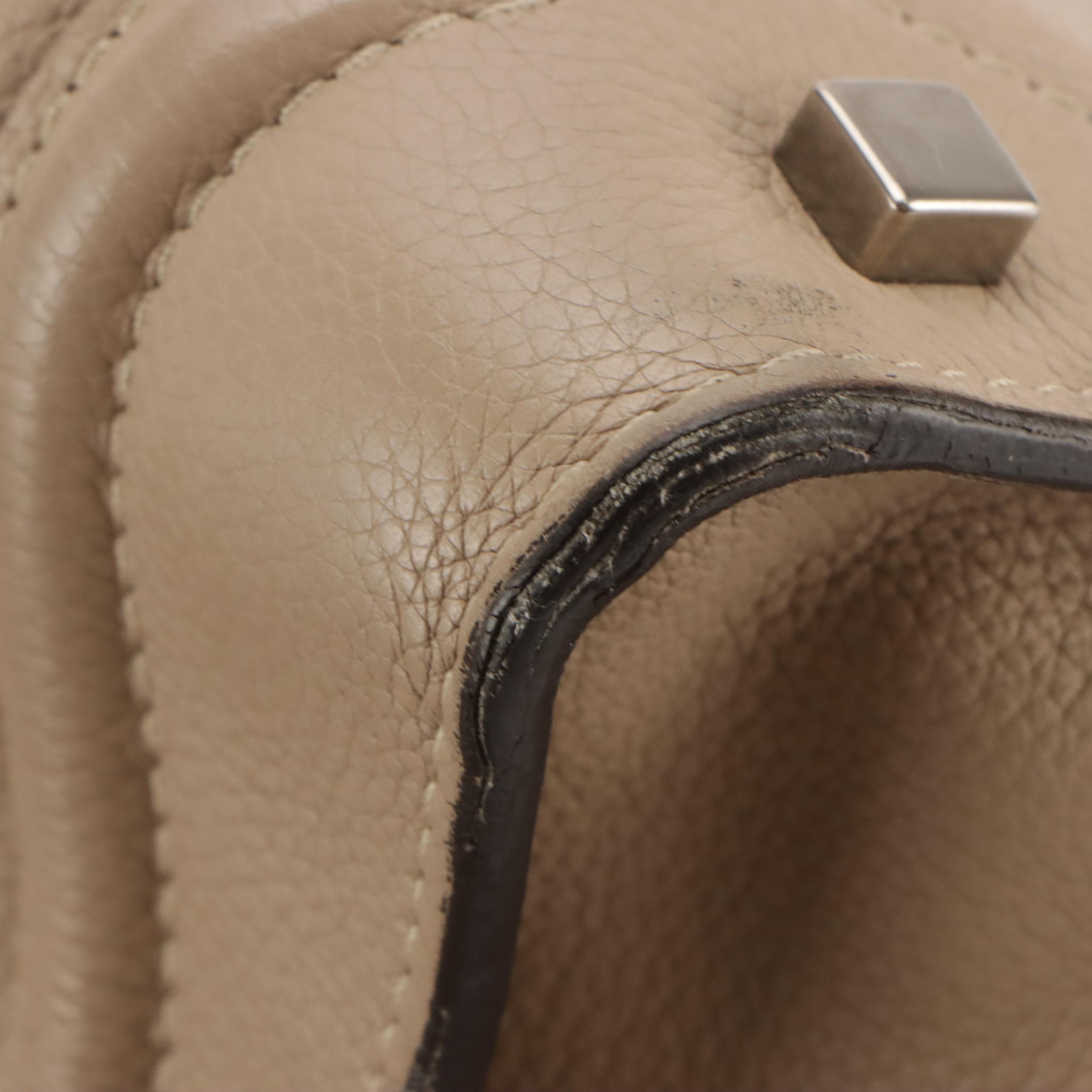 Celine Mini Luggage Tote in Taupe Calfskin Leather