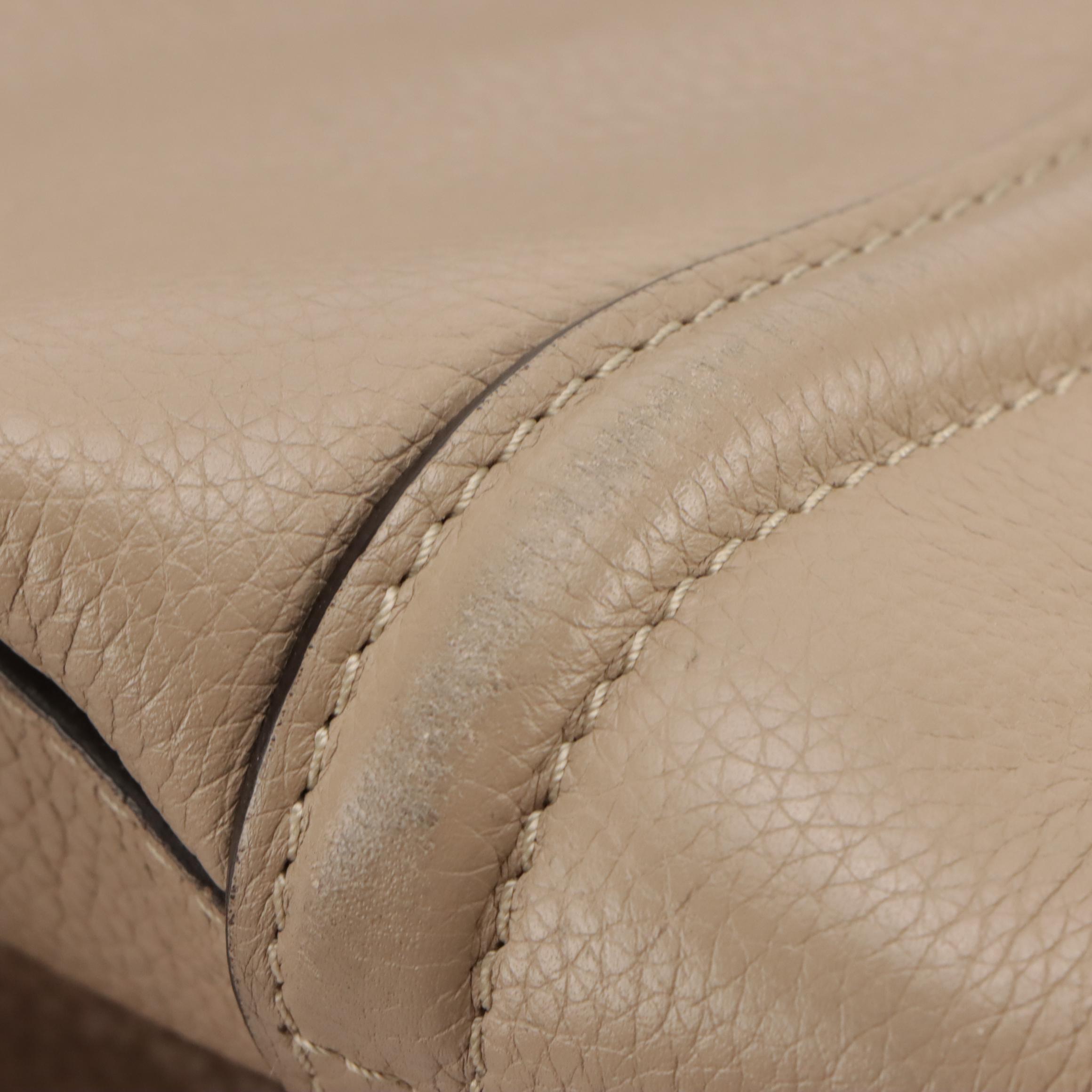 Celine Mini Luggage Tote in Taupe Calfskin Leather