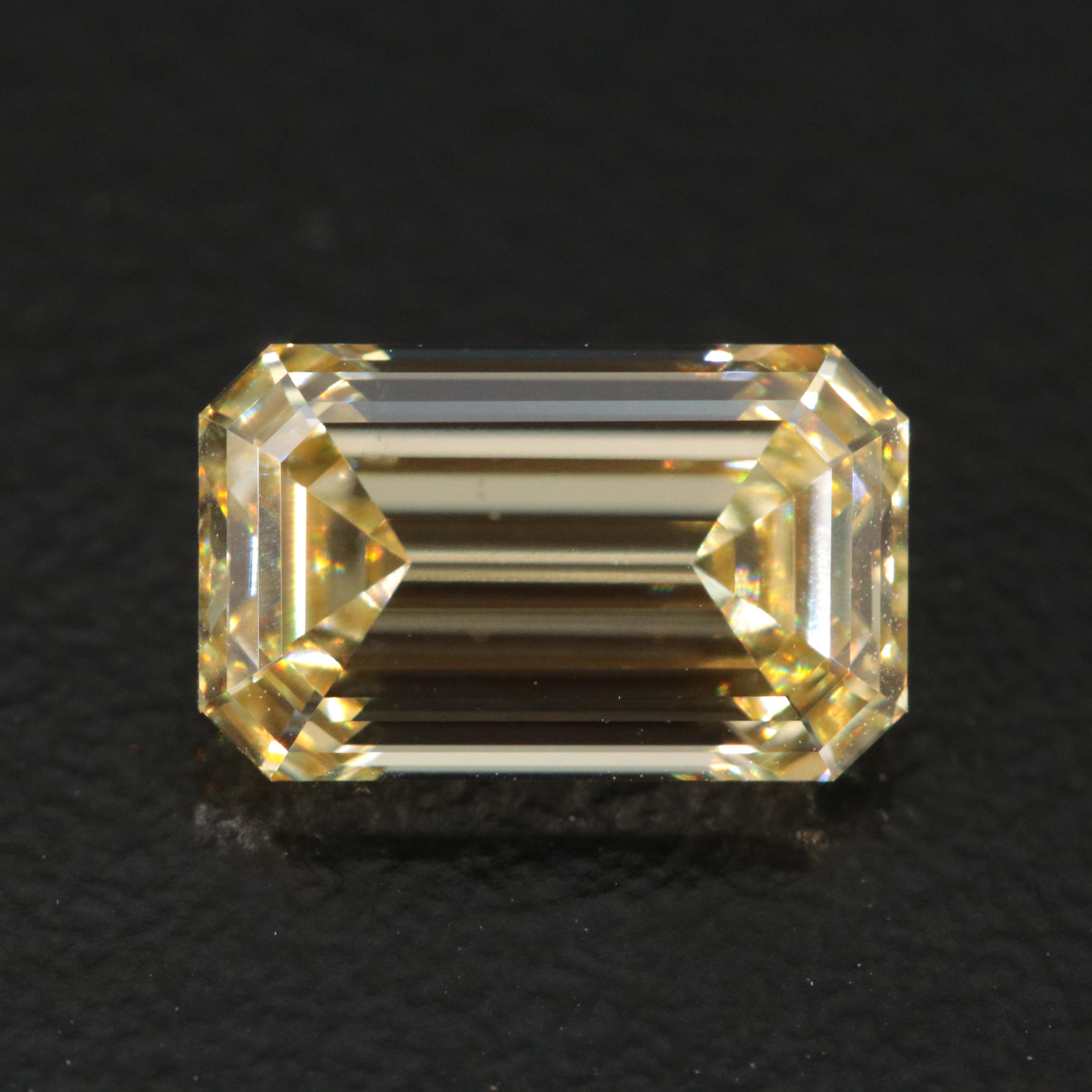 Loose 2.23 CT Lab Grown Fancy Yellow Diamond with IGI Report