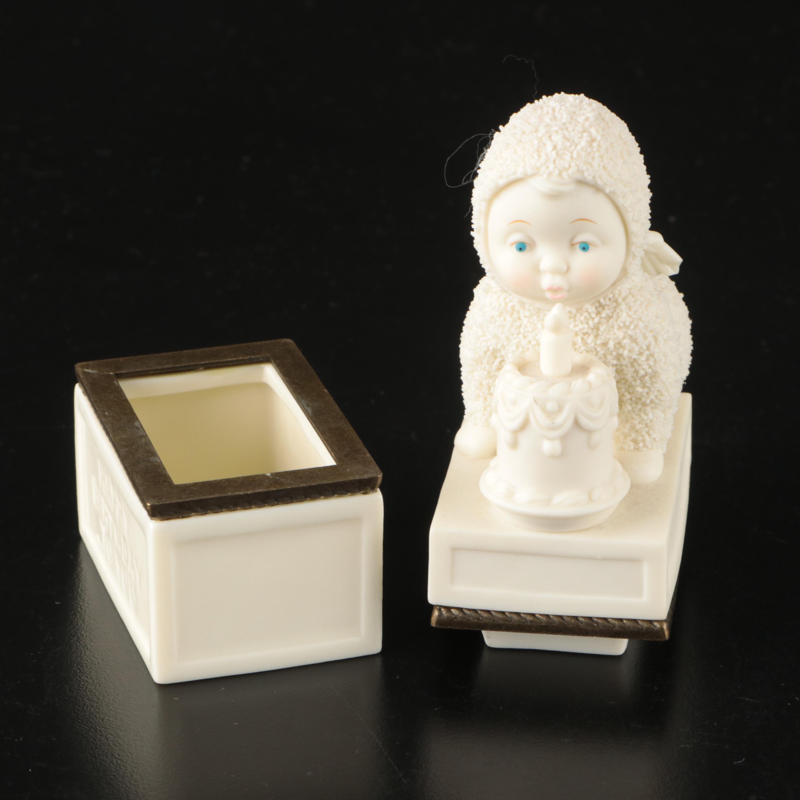Dept. 56 "Happy Birthday to You" Porcelain Box with Porcelain Figurines