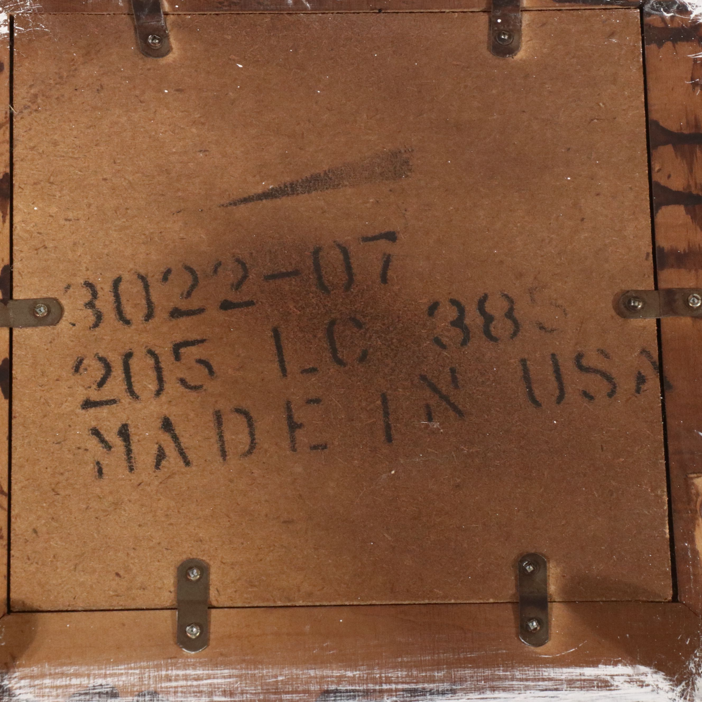 Pair of  Glass-Top Painted Wood Side Tables