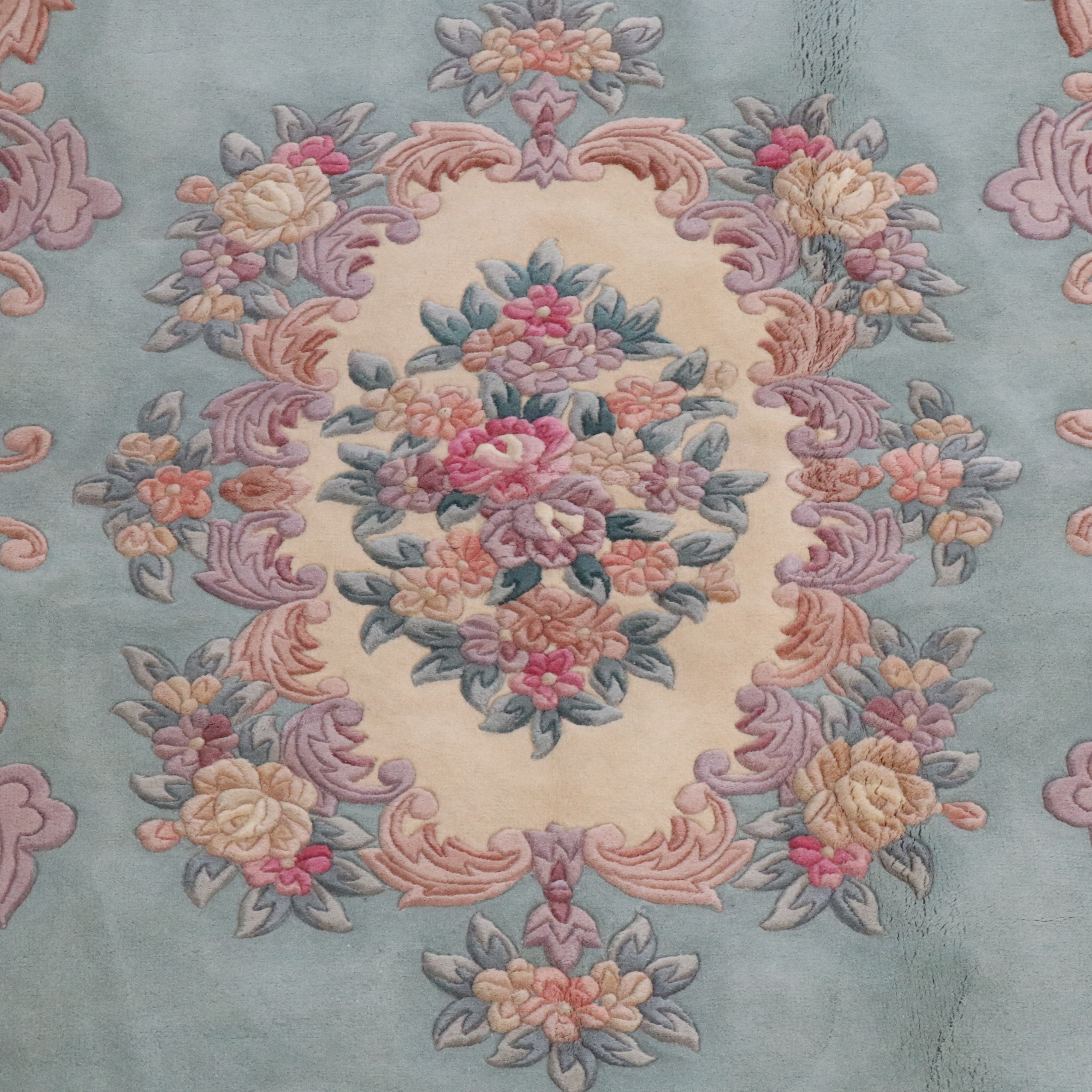 5'6 x 9'1 Hand-Knotted Sino-French Aubusson Area Rug