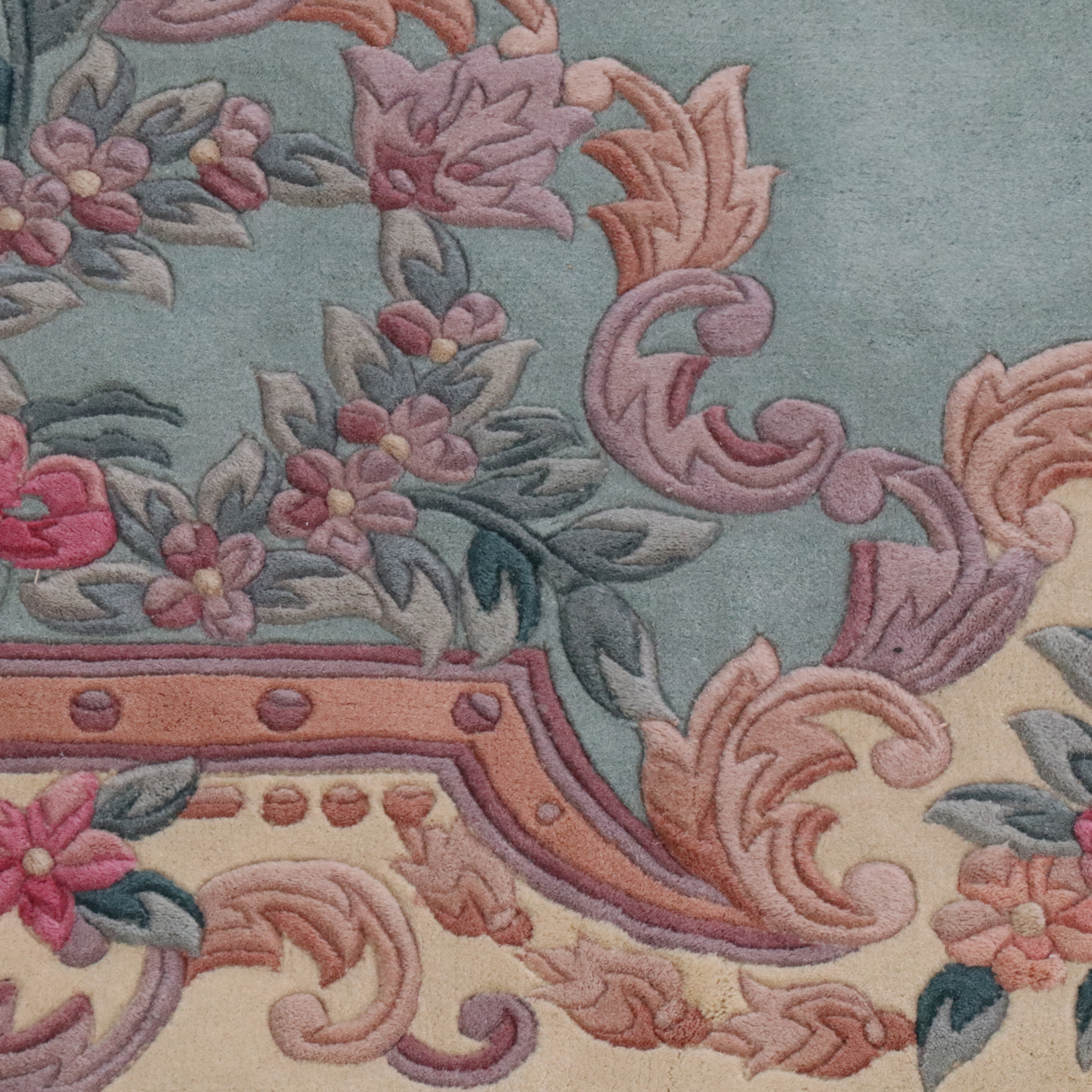 5'6 x 9'1 Hand-Knotted Sino-French Aubusson Area Rug